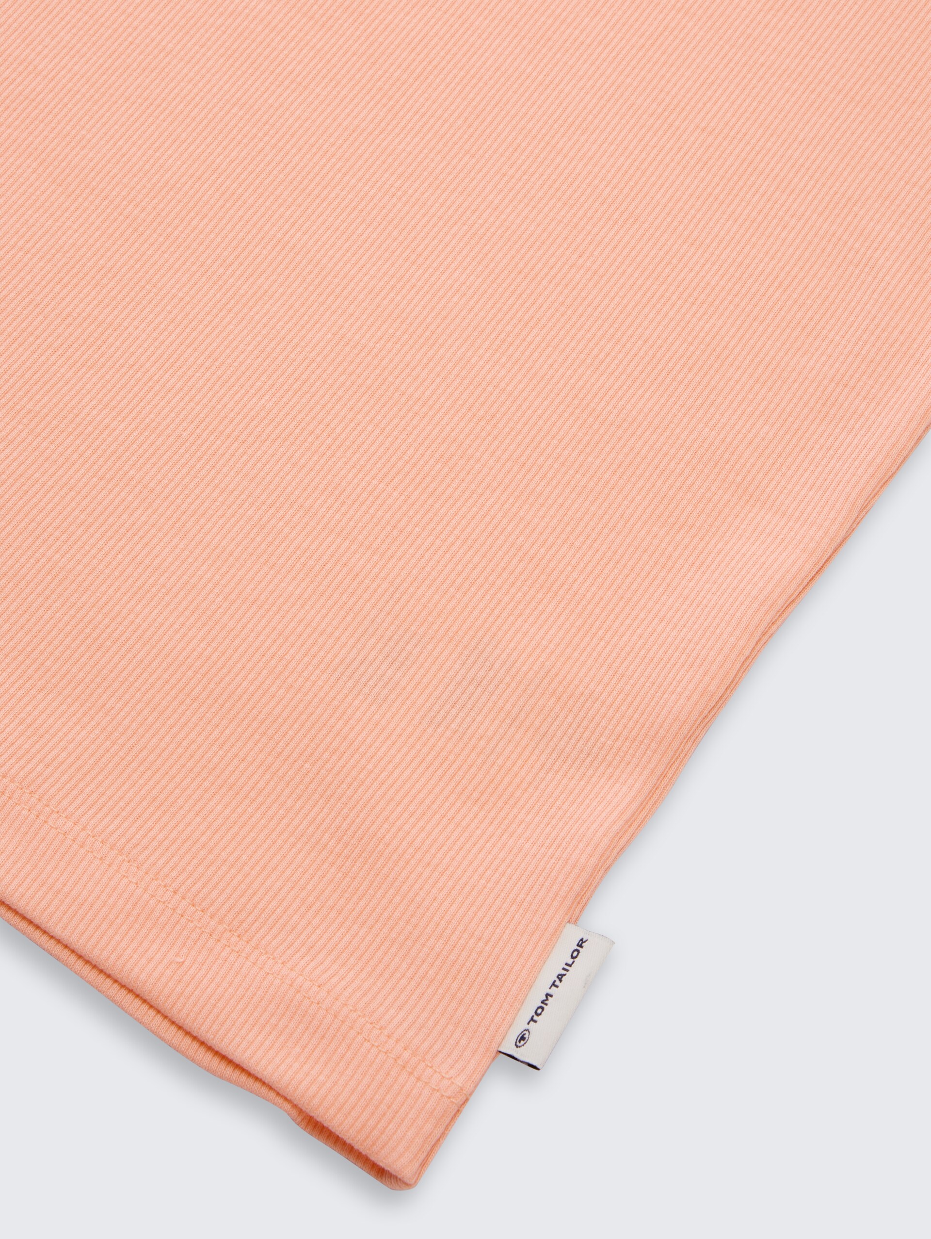 Basic Ripp Top - peach bloom - Detail-Model-Ansicht