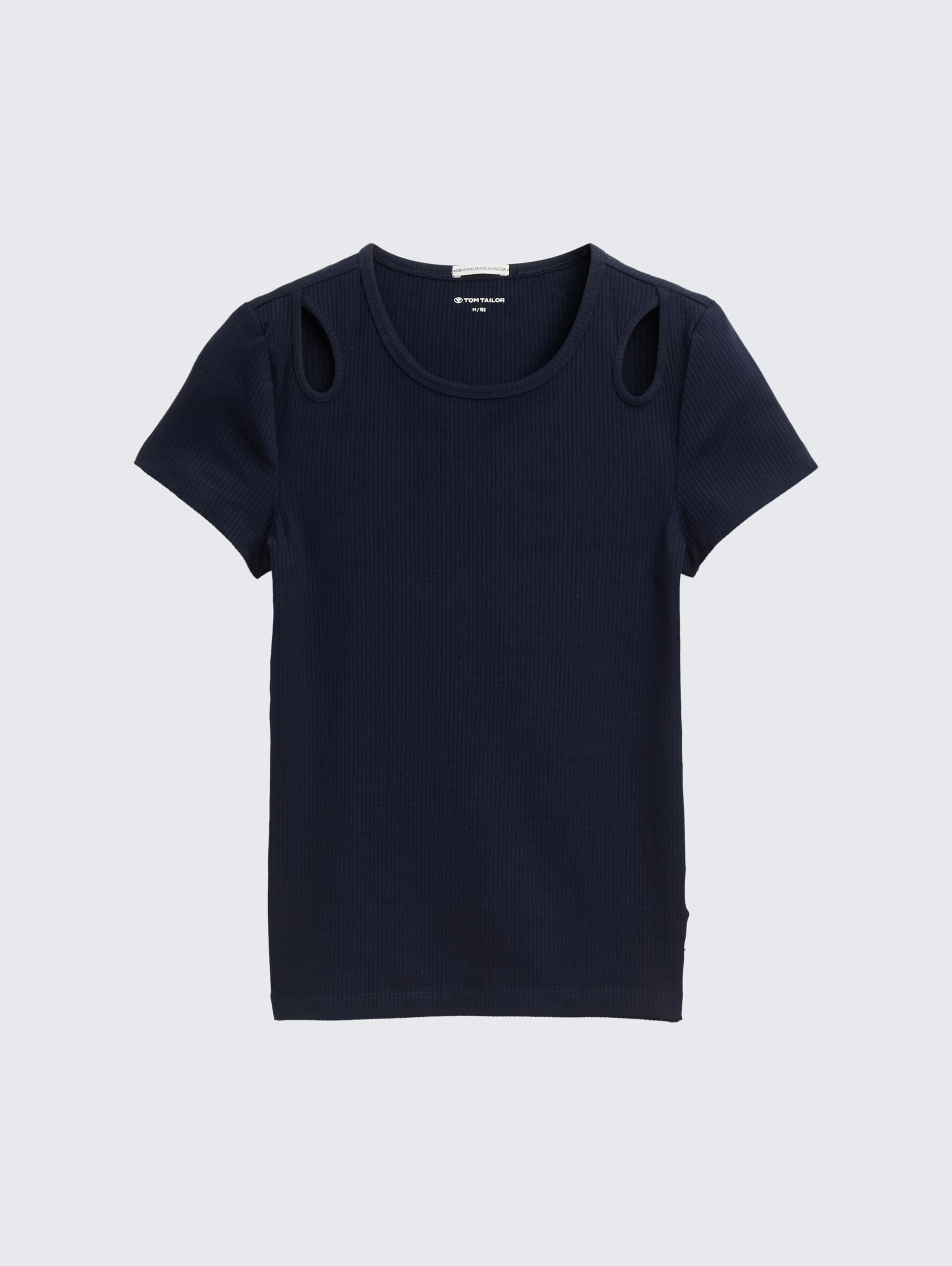 Ripp T-Shirt mit Cut-Outs - sky captain blue - Vorder-Produkt-Ansicht