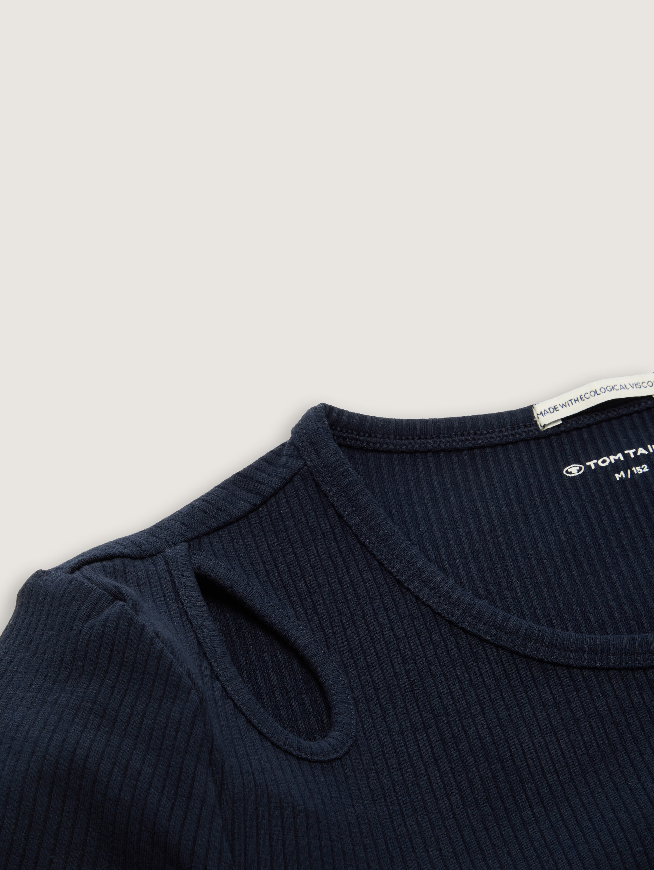 Ripp T-Shirt mit Cut-Outs - sky_captain_blue_1 - 