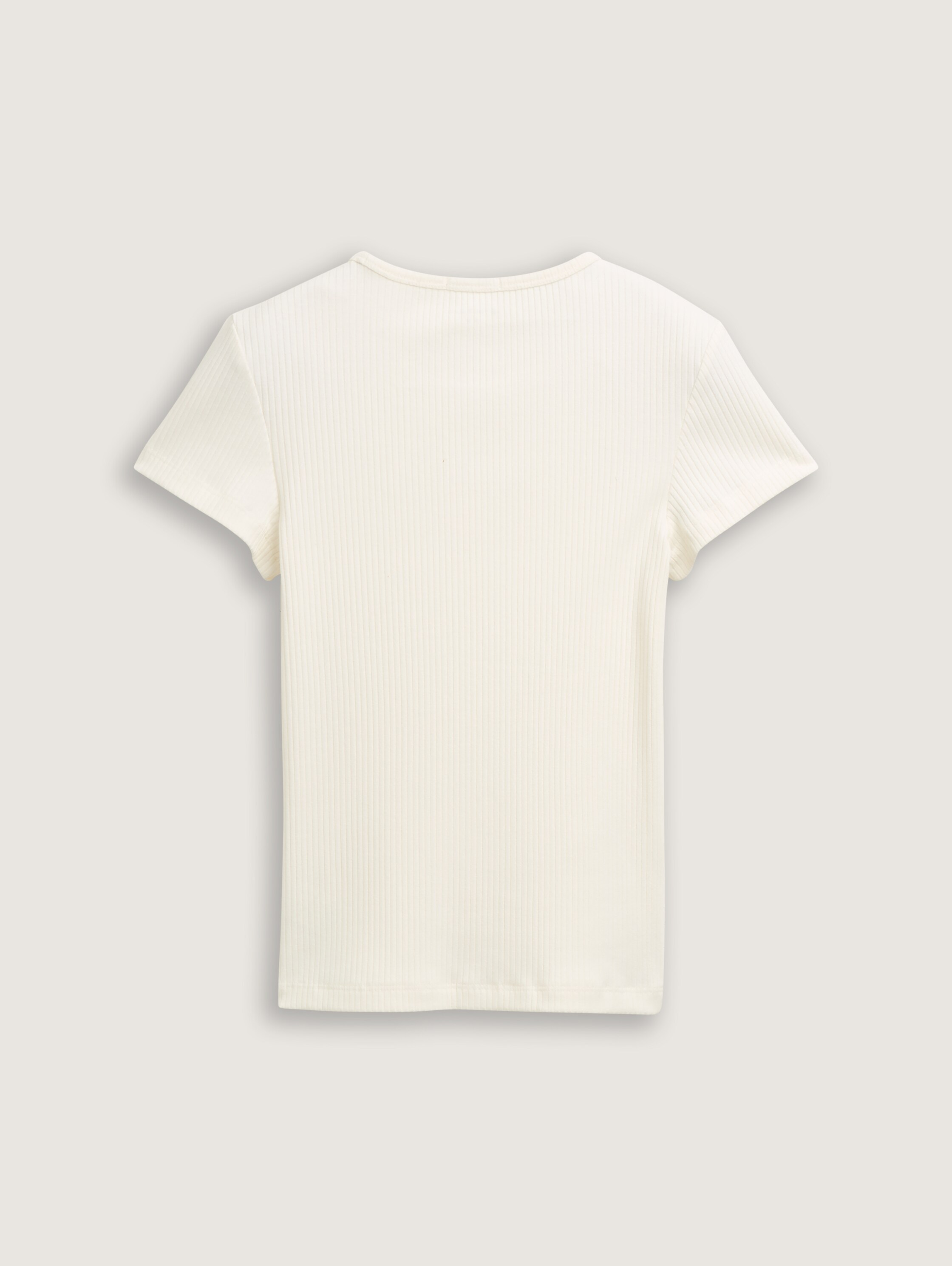 Ripp T-Shirt mit Cut-Outs - wool_white - 