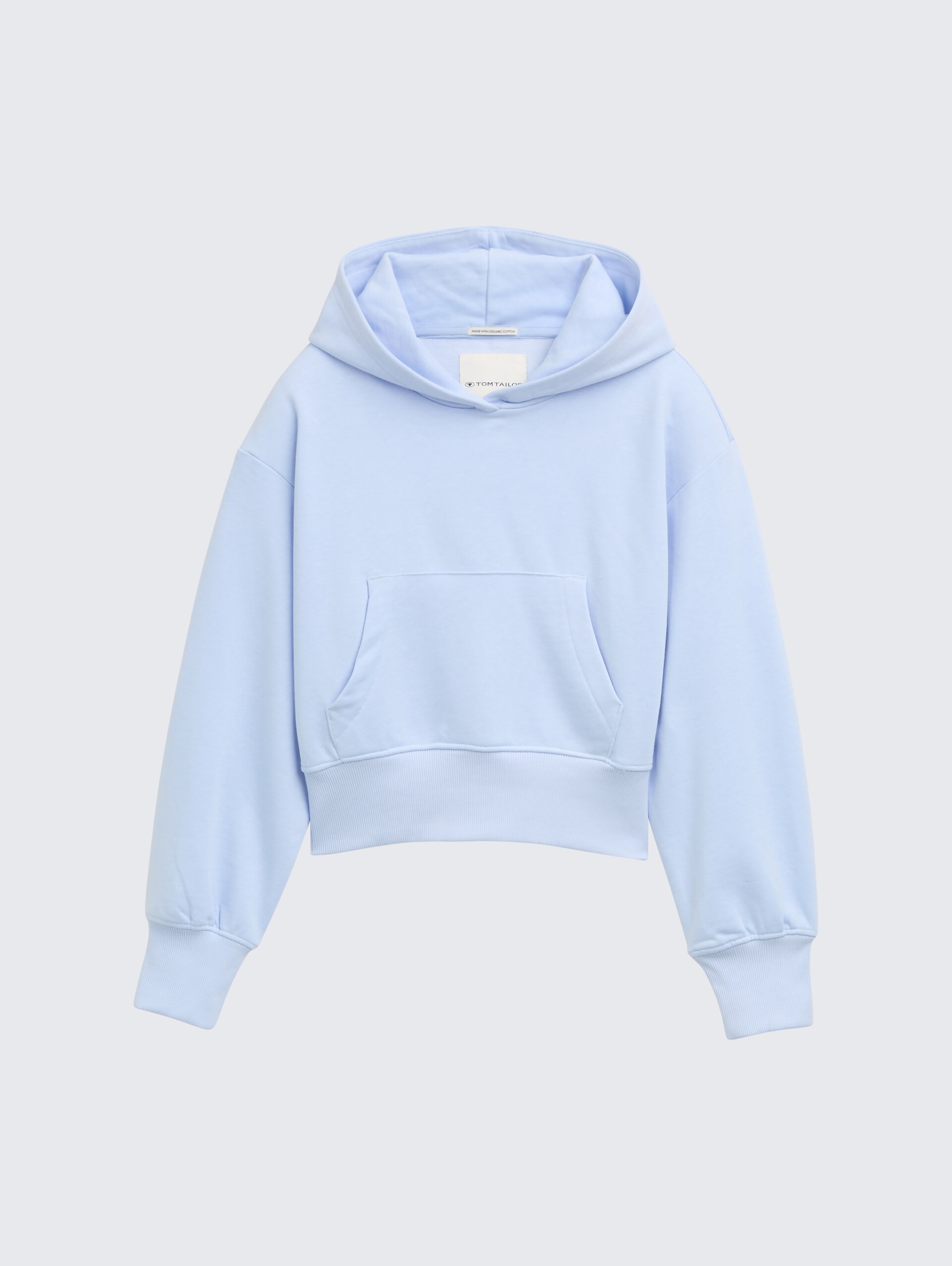 Cropped Hoodie Sweatshirt - pale morning blue - Vorder-Produkt-Ansicht