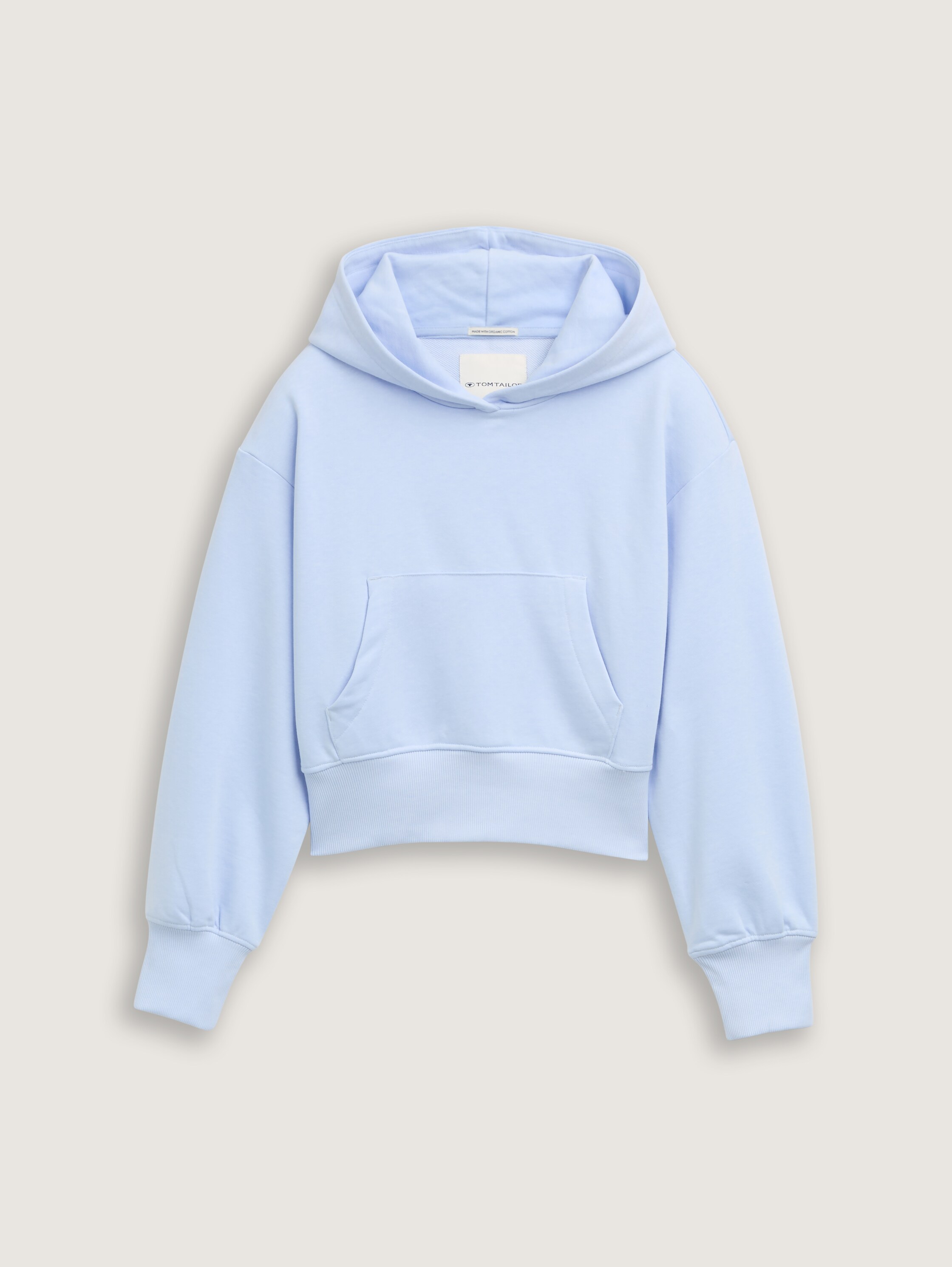 Cropped hoodie sweatshirt - pale_morning_blue - 