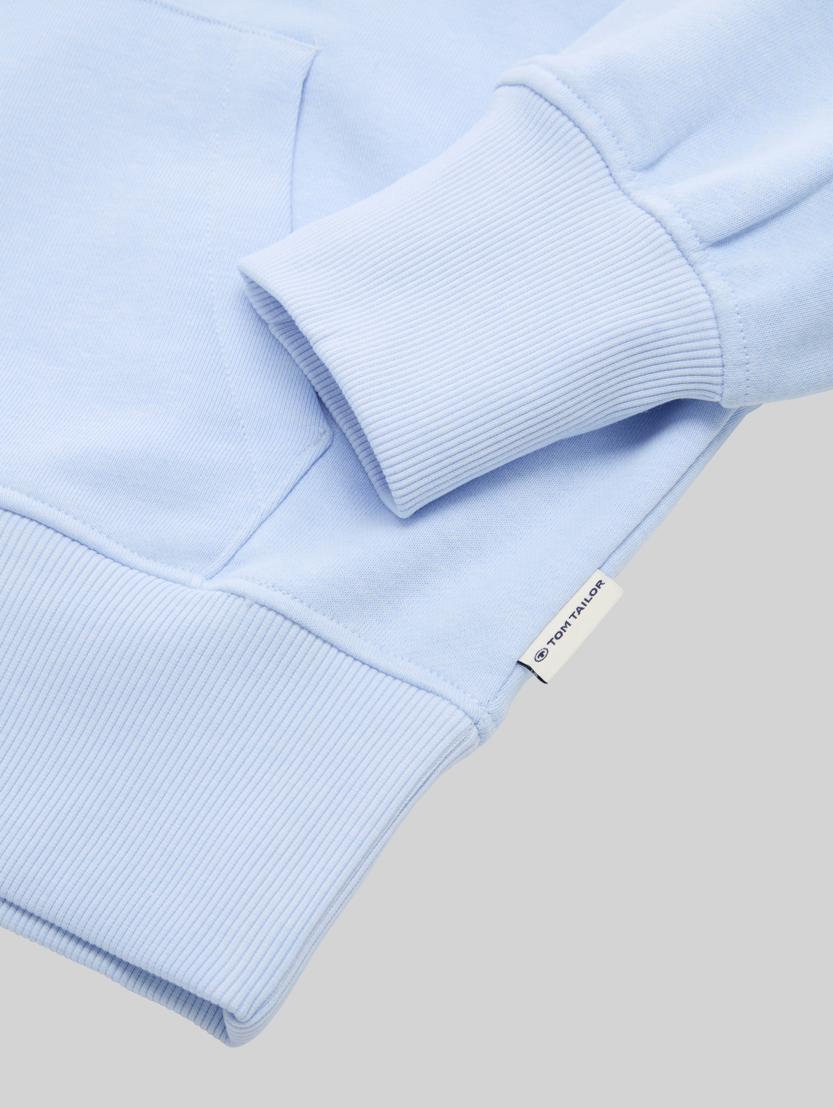 Cropped hoodie in blue by Tom Tailor