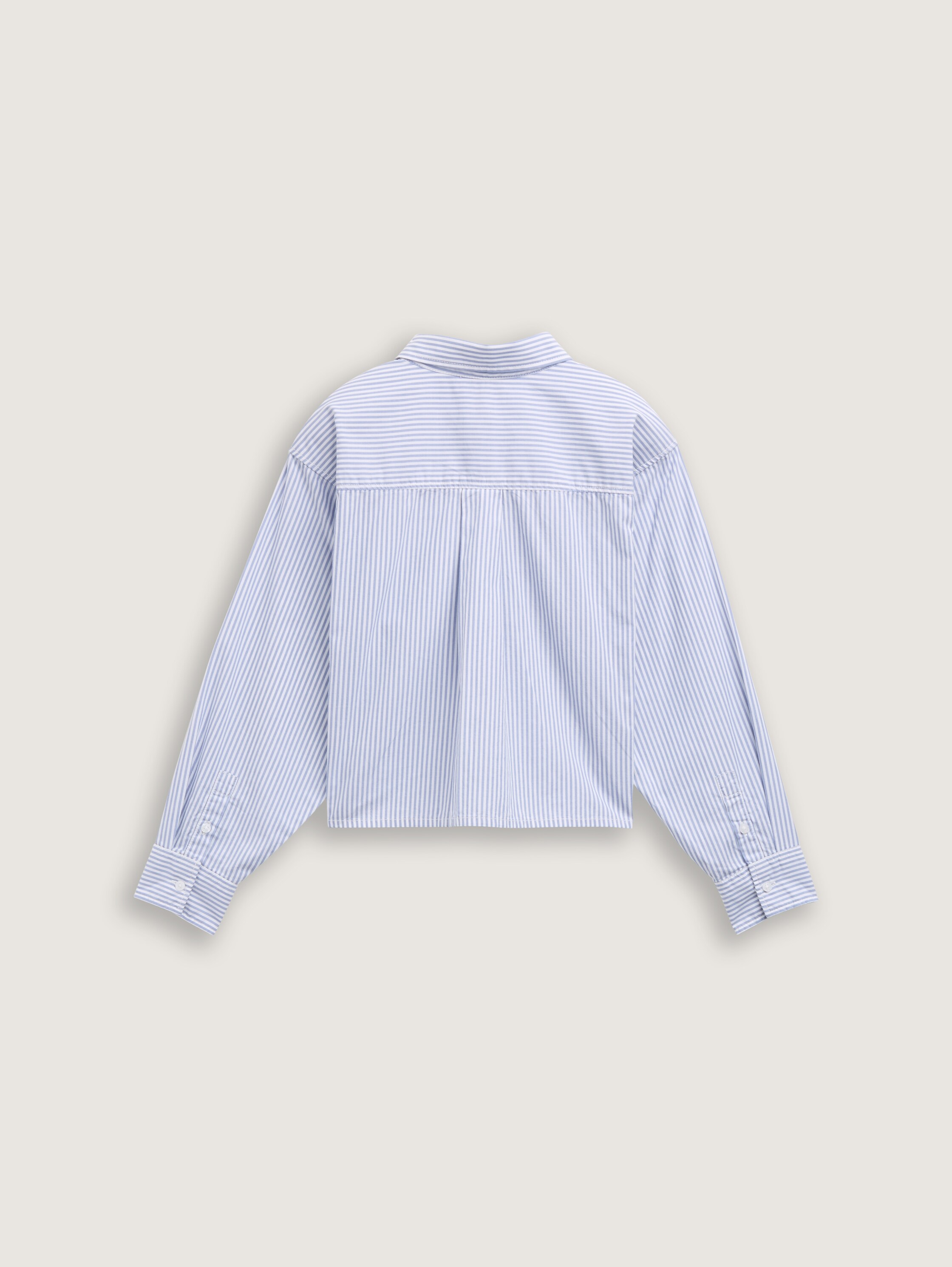 Oversize Hemdbluse mit Streifenmuster - pale_blue_thin_stripe - 