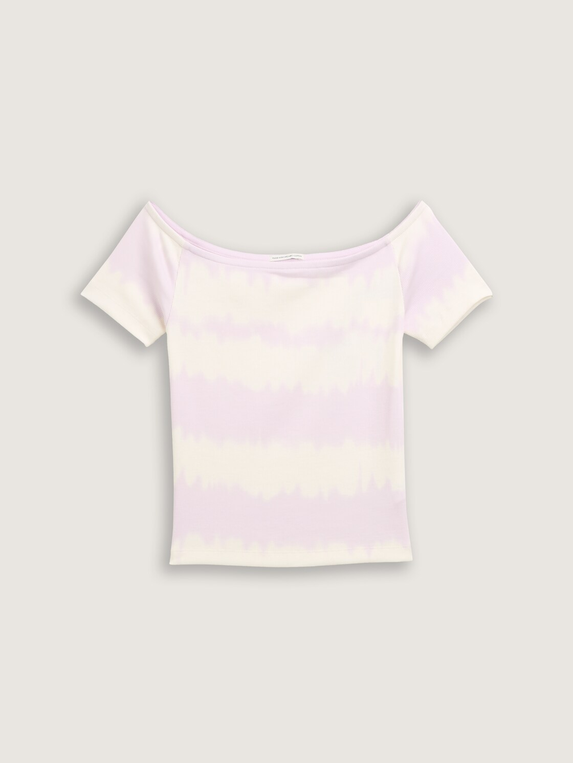 Ripp T-Shirt im Batik-Look - pale spring lilac tie dye - Vorder-Produkt-Ansicht