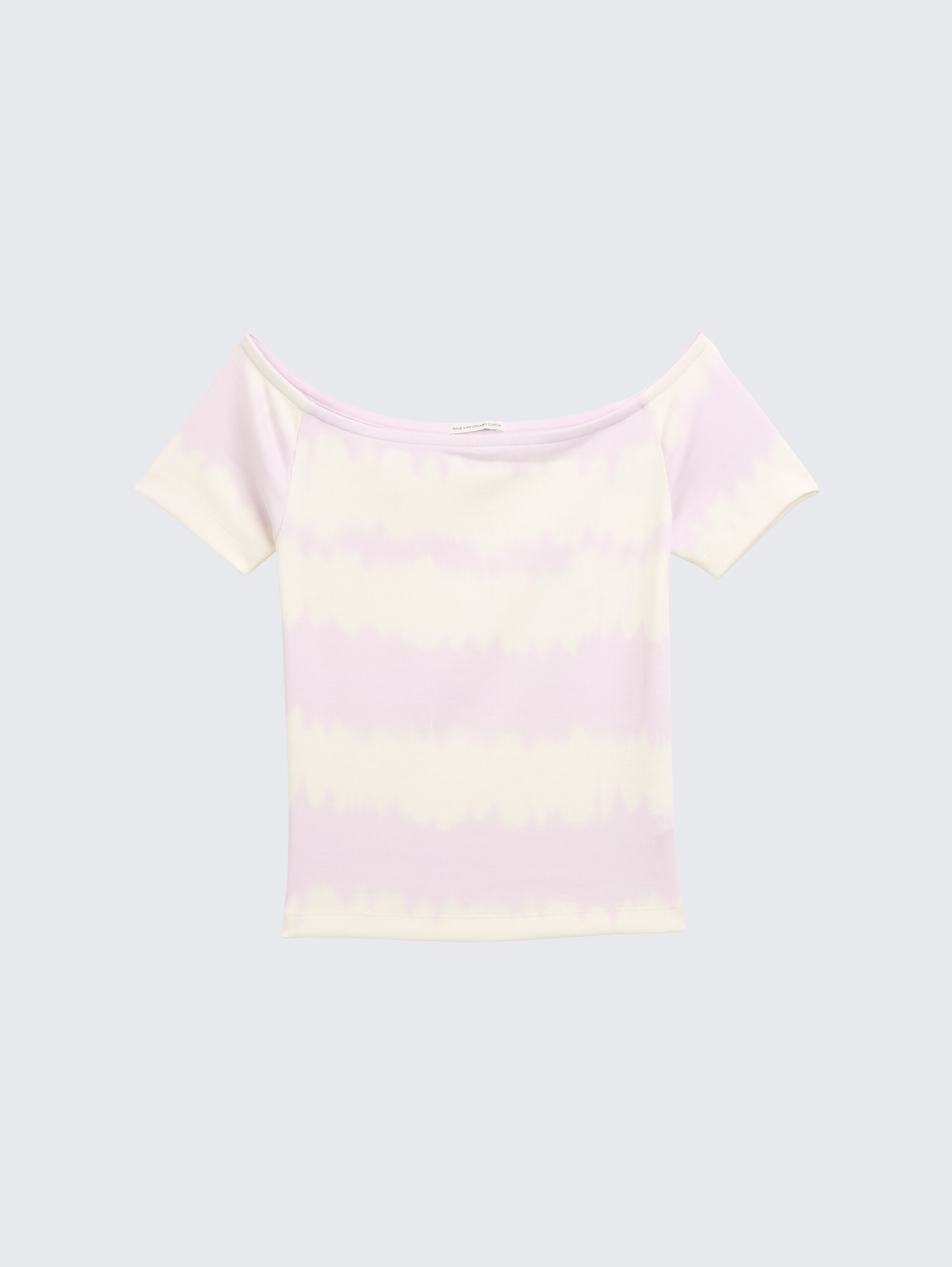 Ripp T-Shirt im Batik-Look - pale spring lilac tie dye - Vorder-Produkt-Ansicht