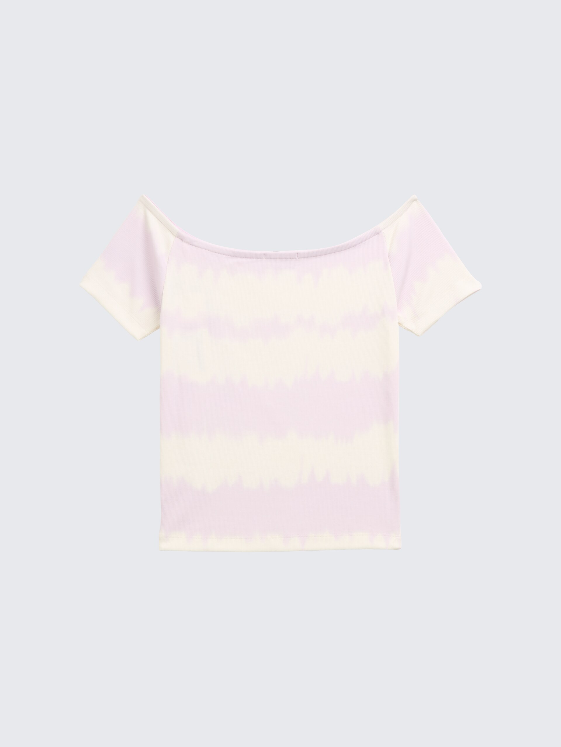 Ripp T-Shirt im Batik-Look - pale spring lilac tie dye