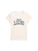 Ausgewählt, T-Shirt mit Print von Tom Tailor, weiß