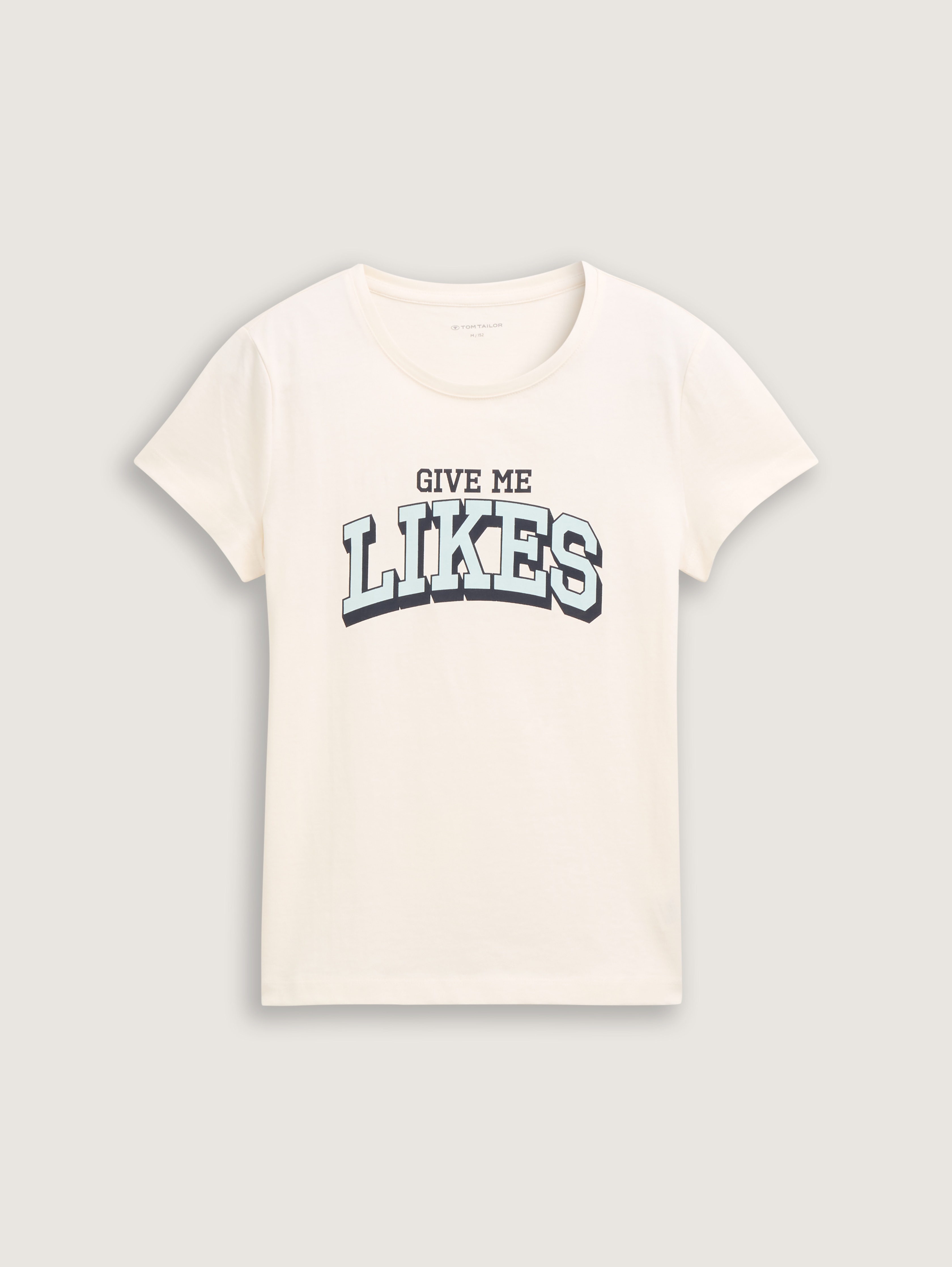 T-Shirt mit Print von Teen Girls, Wool White