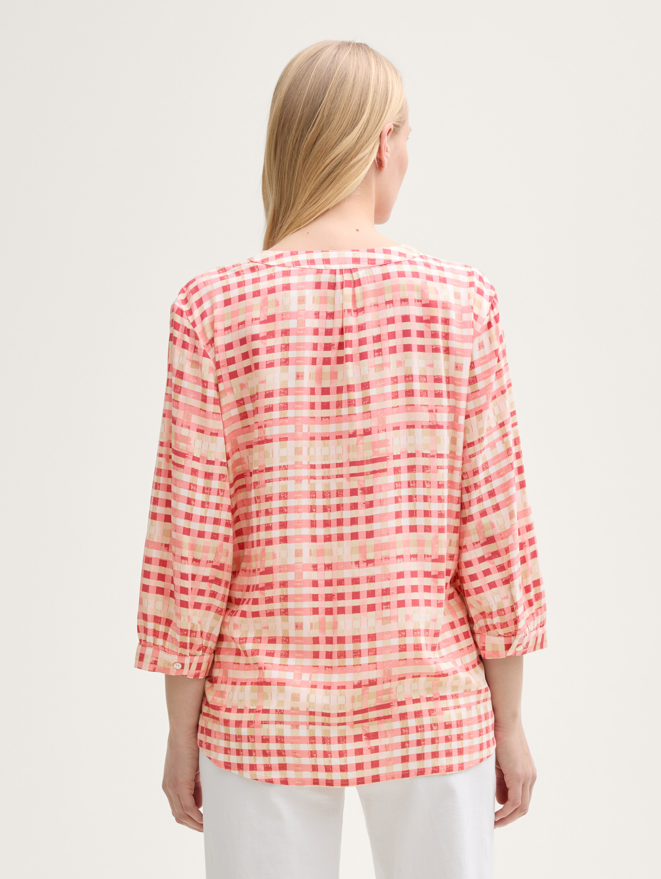Bluse mit Muster - berry_red_check_design - 