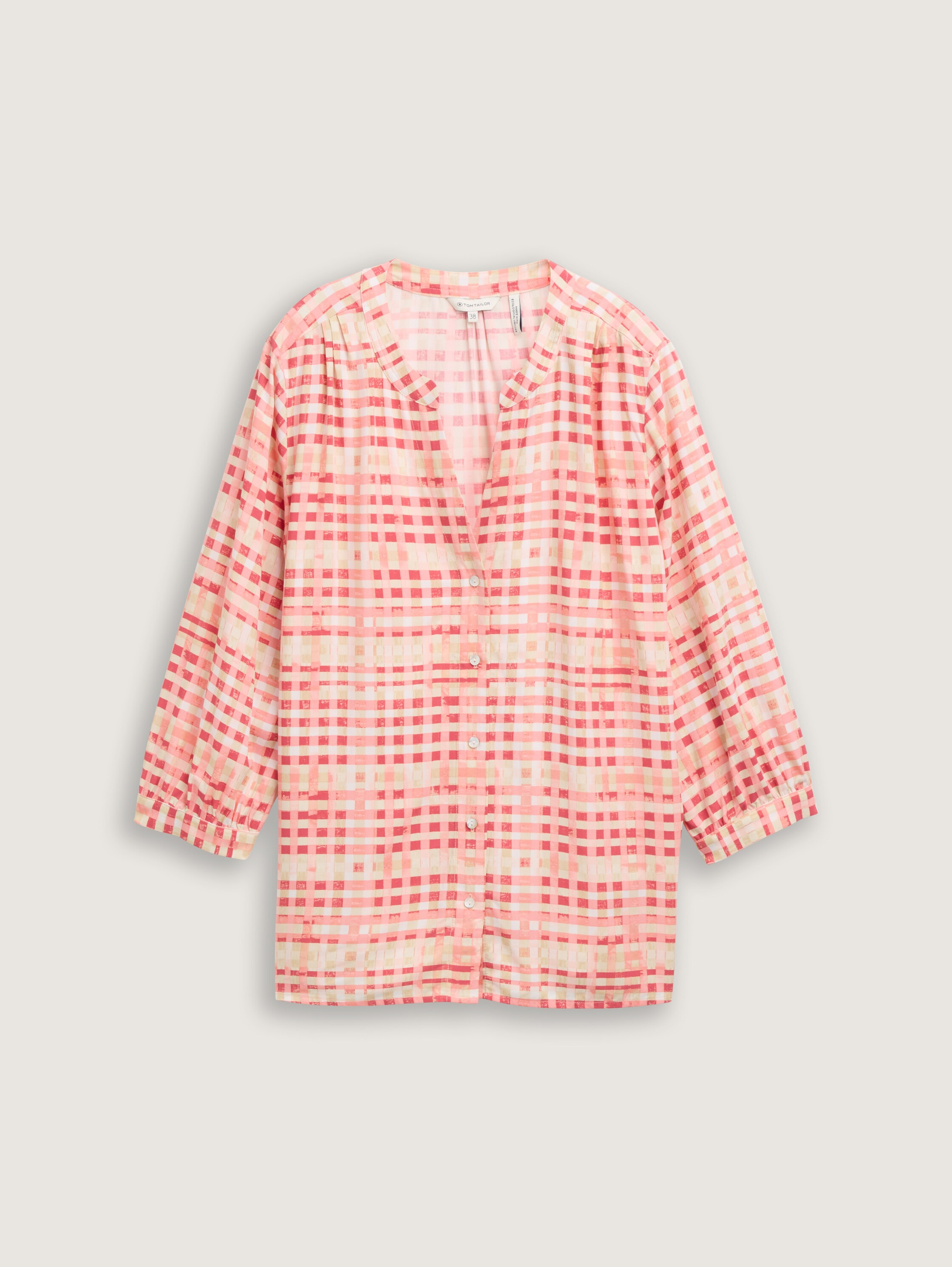 Bluse mit Muster - berry_red_check_design - 