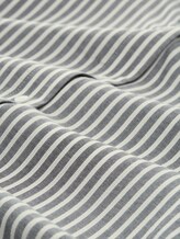 Losvallende blouse met streeppatroon - navy white thin stripe - Materiaalweergave