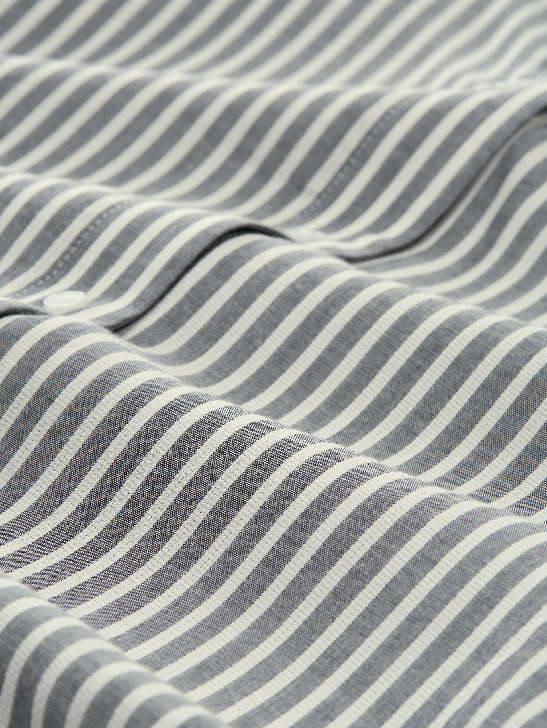 Loose Fit Bluse mit Streifenmuster - navy white thin stripe - Material-Ansicht
