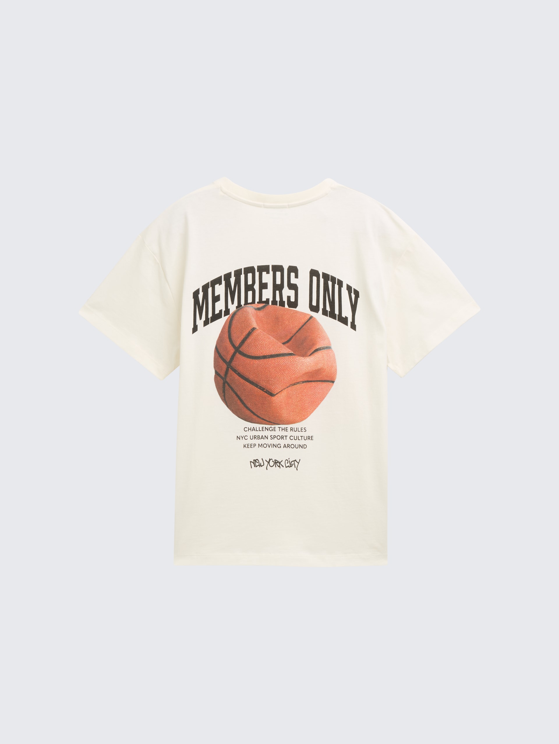 T-Shirt mit Print - Wool White