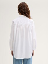 Chemisier Loose Fit - White - Découpe Vue arrière du modèle