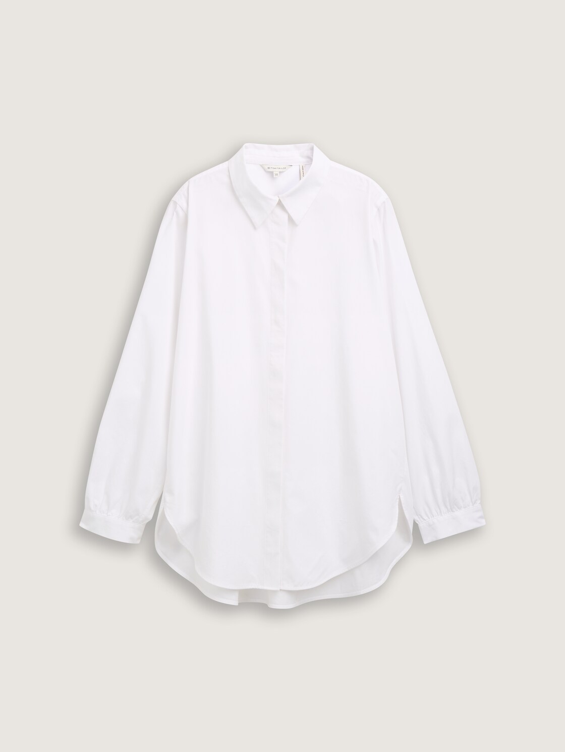 Loose Fit Hemdbluse - White - Vorder-Produkt-Ansicht