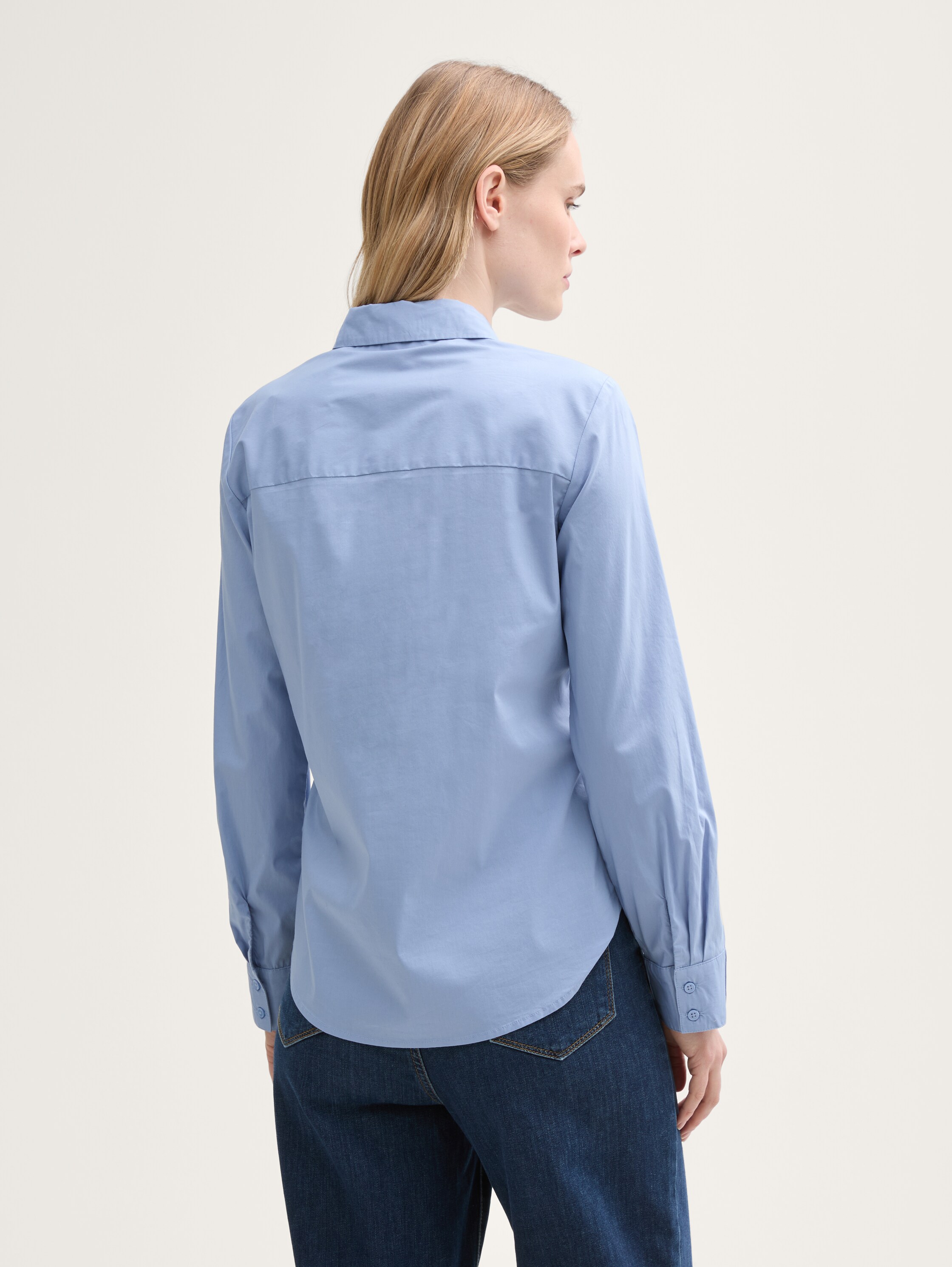 Popeline Hemdbluse - flawless_blue - 