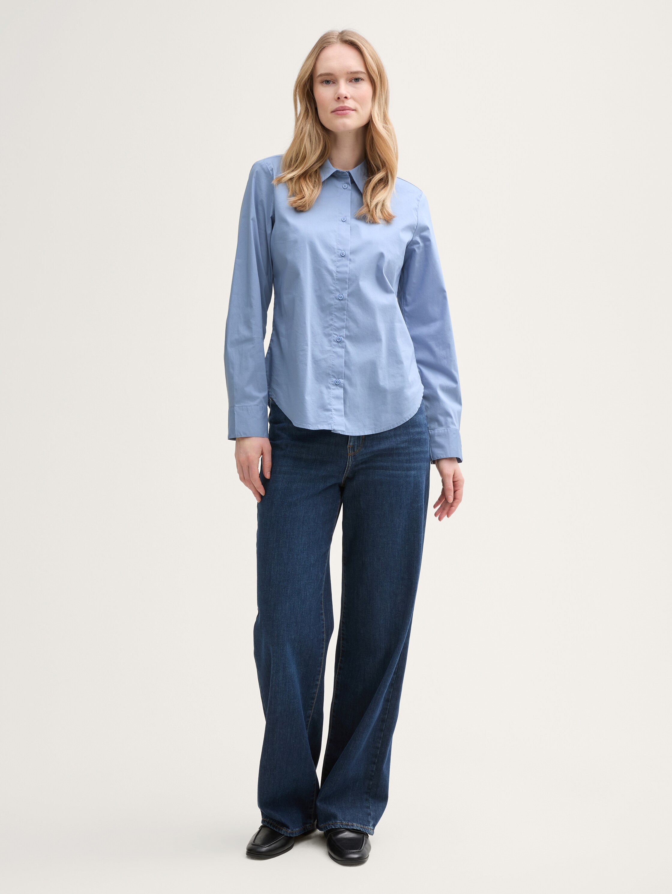 Popeline Hemdbluse - flawless_blue - 