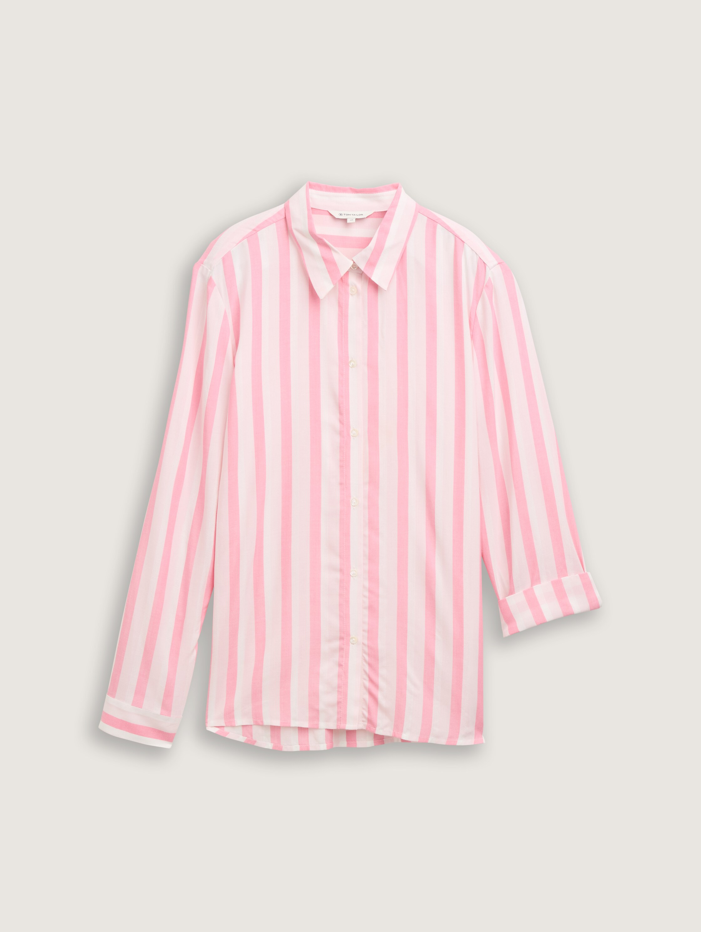 Hemdbluse mit Streifenmuster - bright_rose_woven_stripe - 