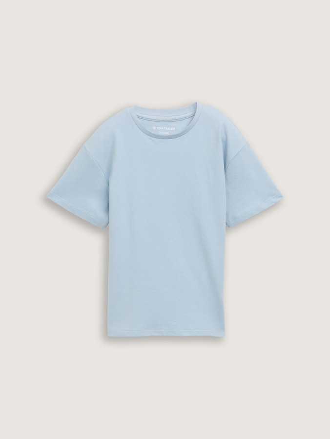 Oversized T-shirt door Teen Boys, soft foggy light blue
