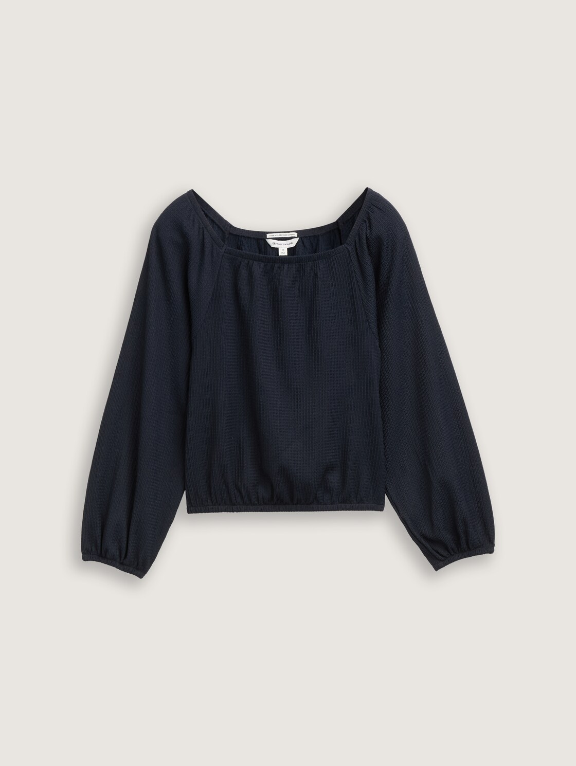 Cropped Bluse mit Struktur - sky captain blue - Vorder-Produkt-Ansicht