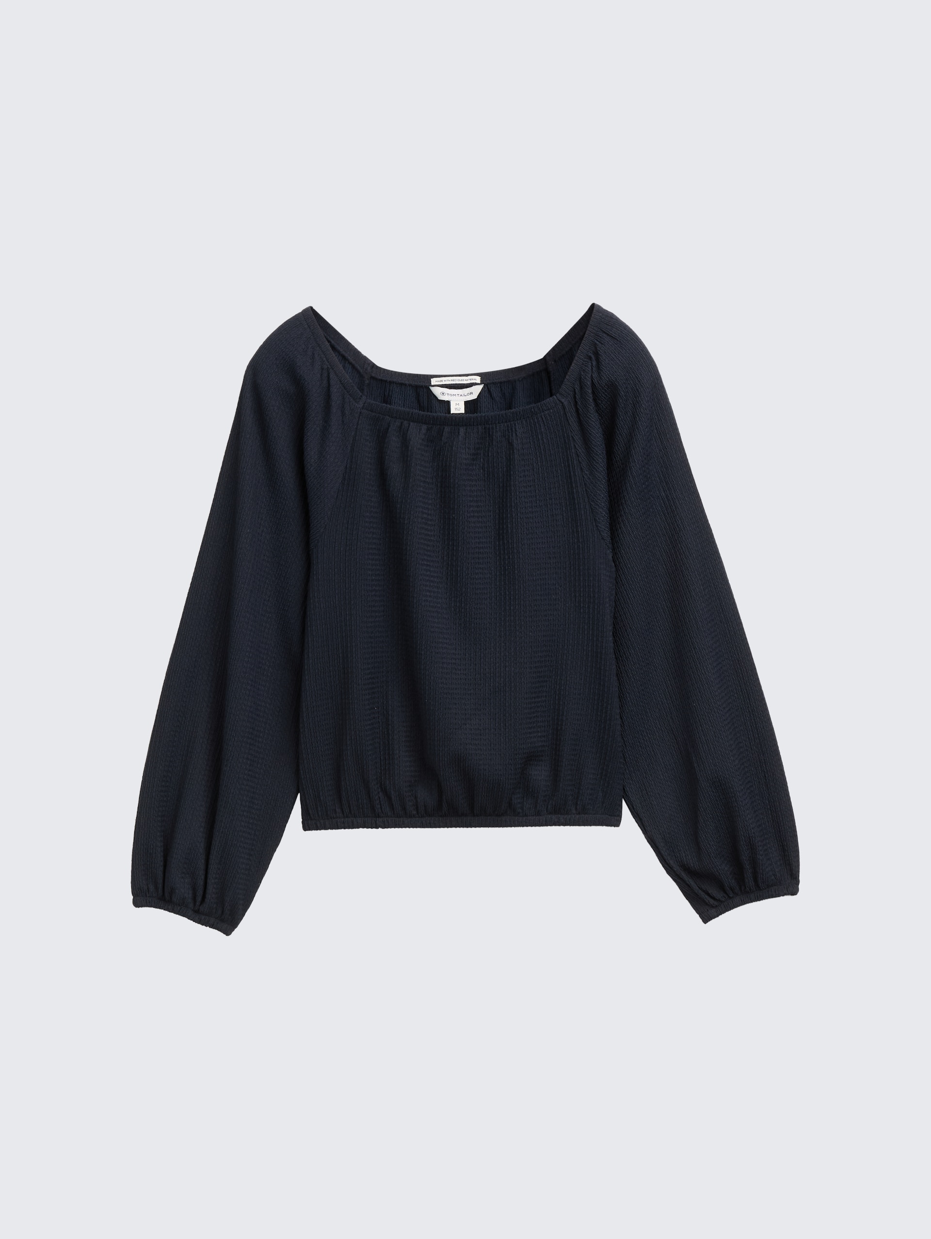 Cropped Bluse mit Struktur - sky captain blue - Vorder-Produkt-Ansicht