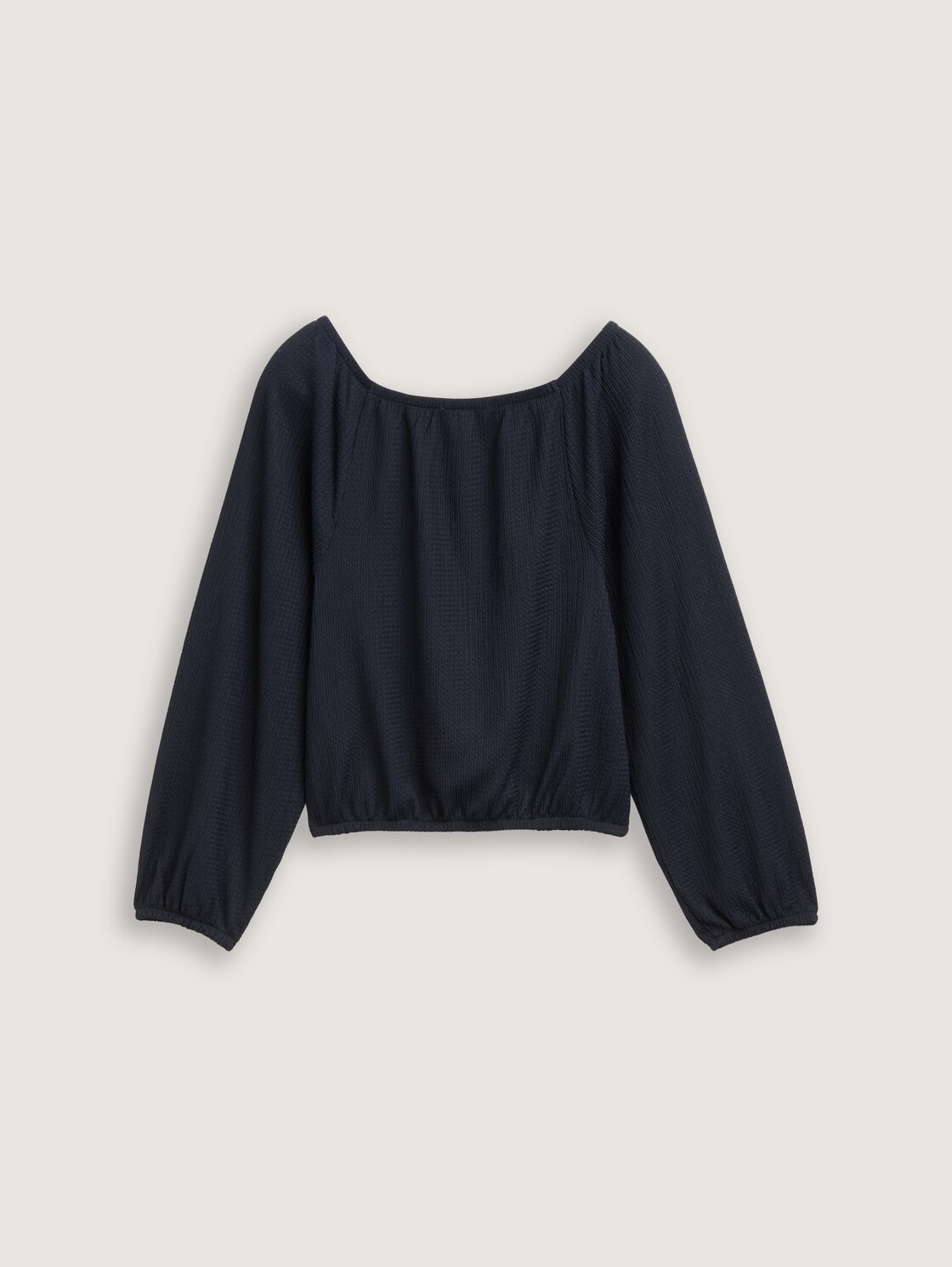 Cropped Bluse mit Struktur - sky captain blue