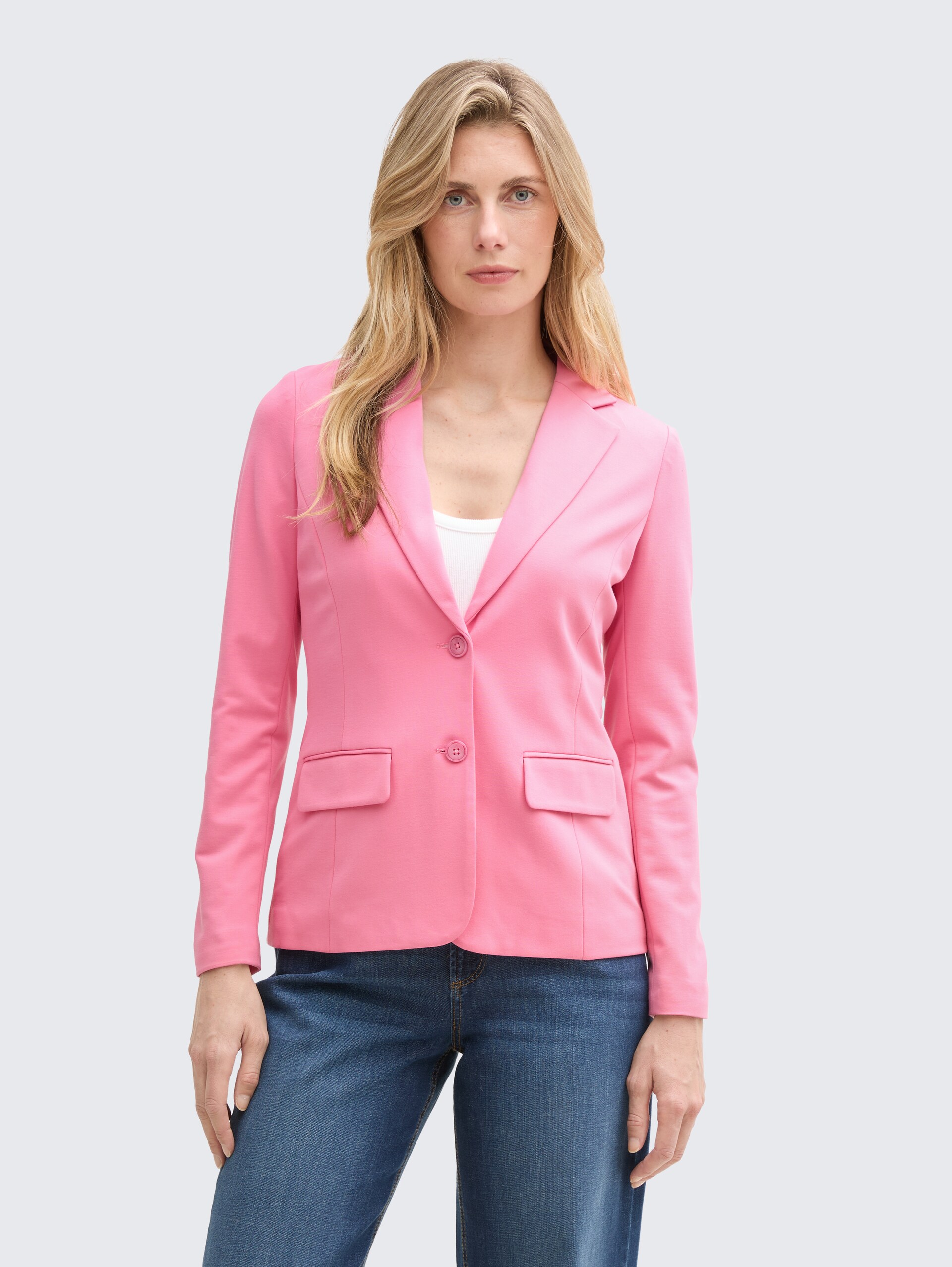 Slim Fit Jersey Blazer - Bright Rose