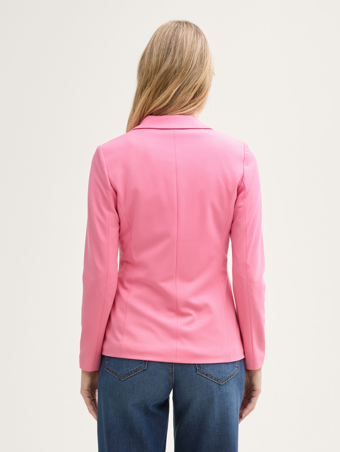 Slim Fit Jersey Blazer - Bright Rose