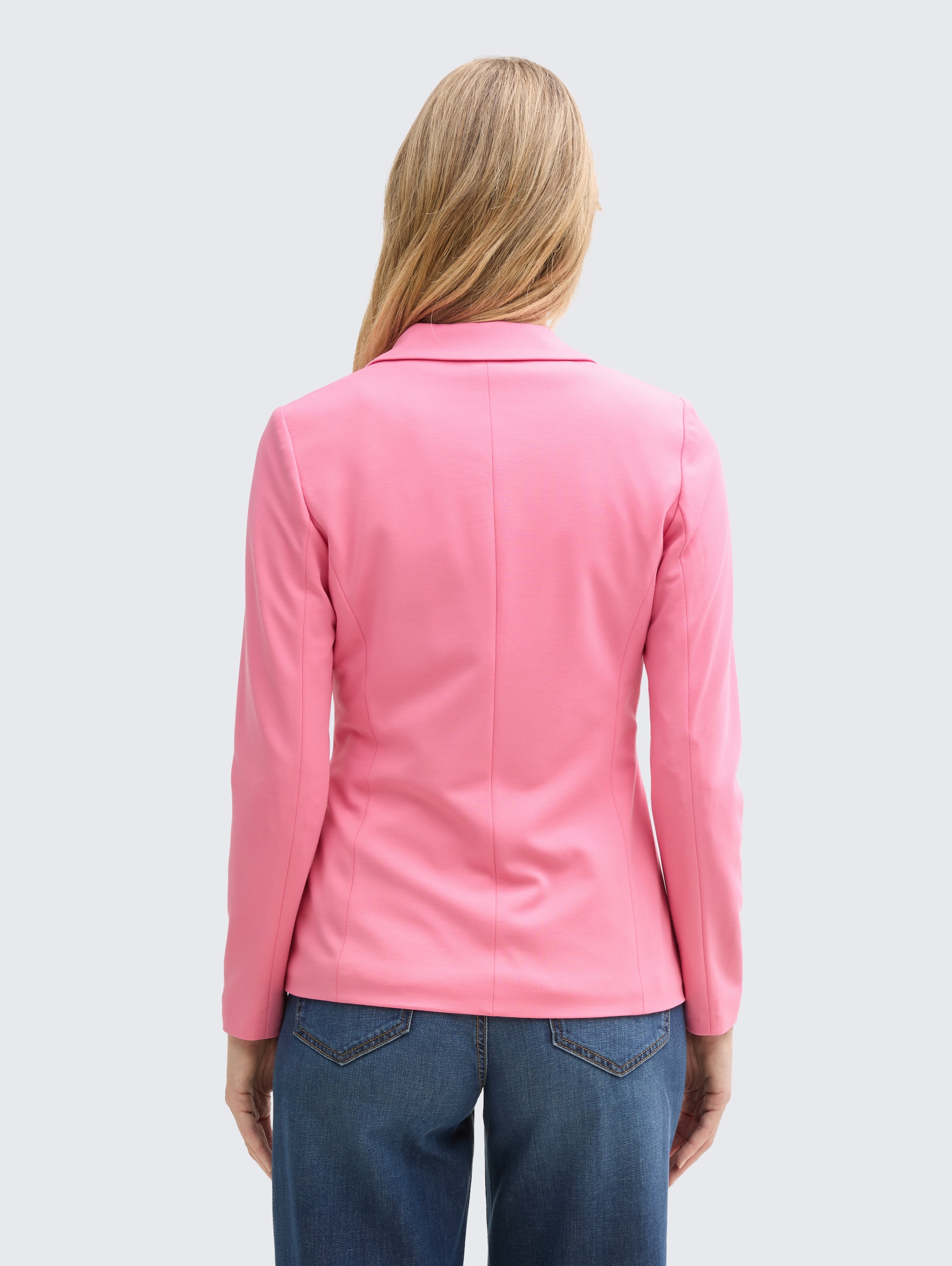 Slim Fit Jersey Blazer - Bright Rose
