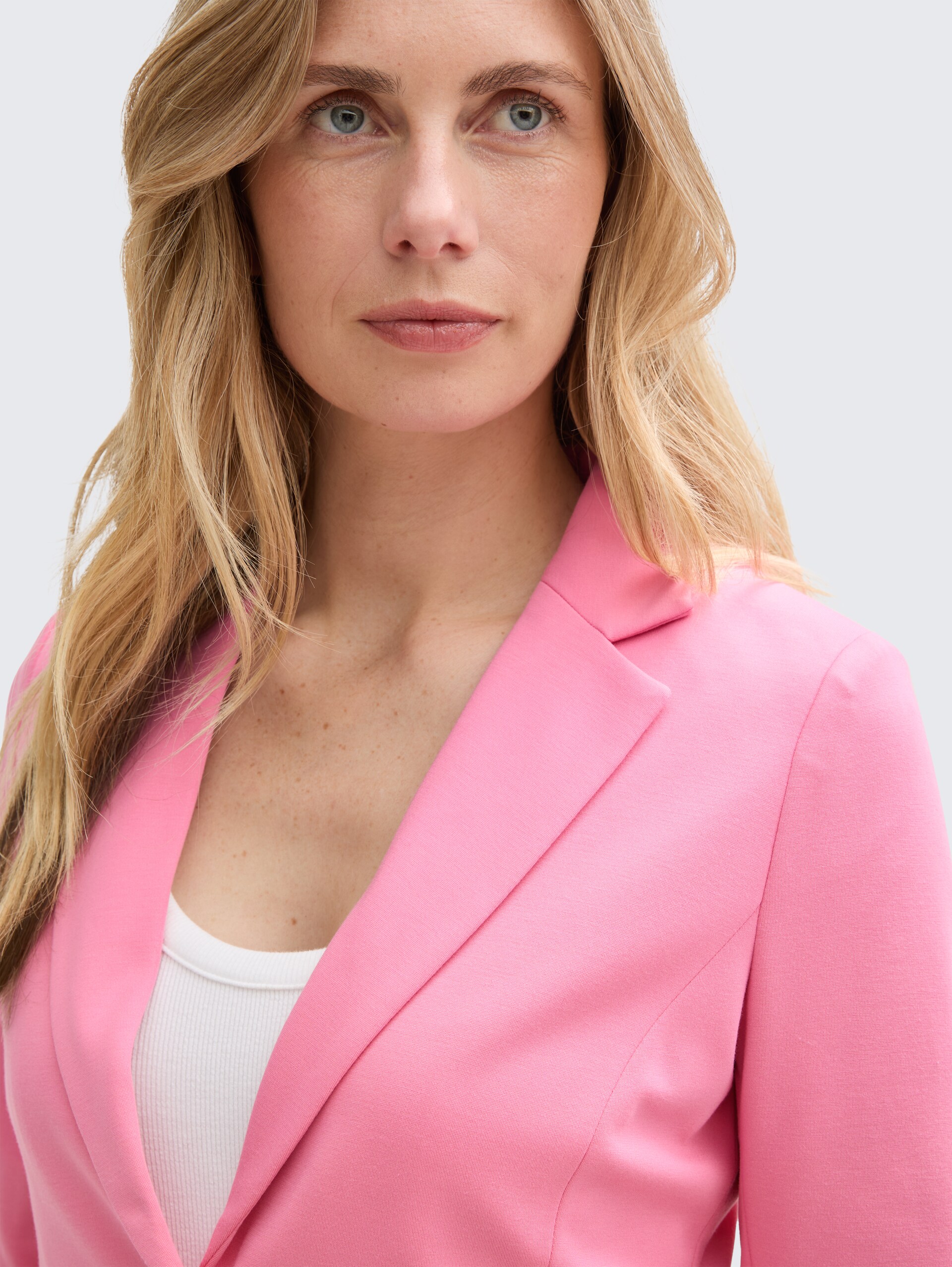 Slim Fit Jersey Blazer - Bright Rose