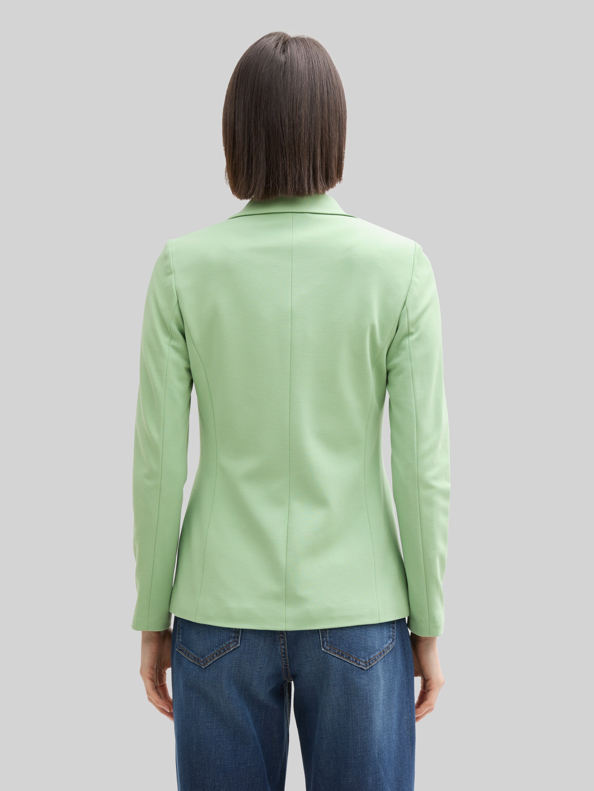 Slim fit jersey blazer - true green