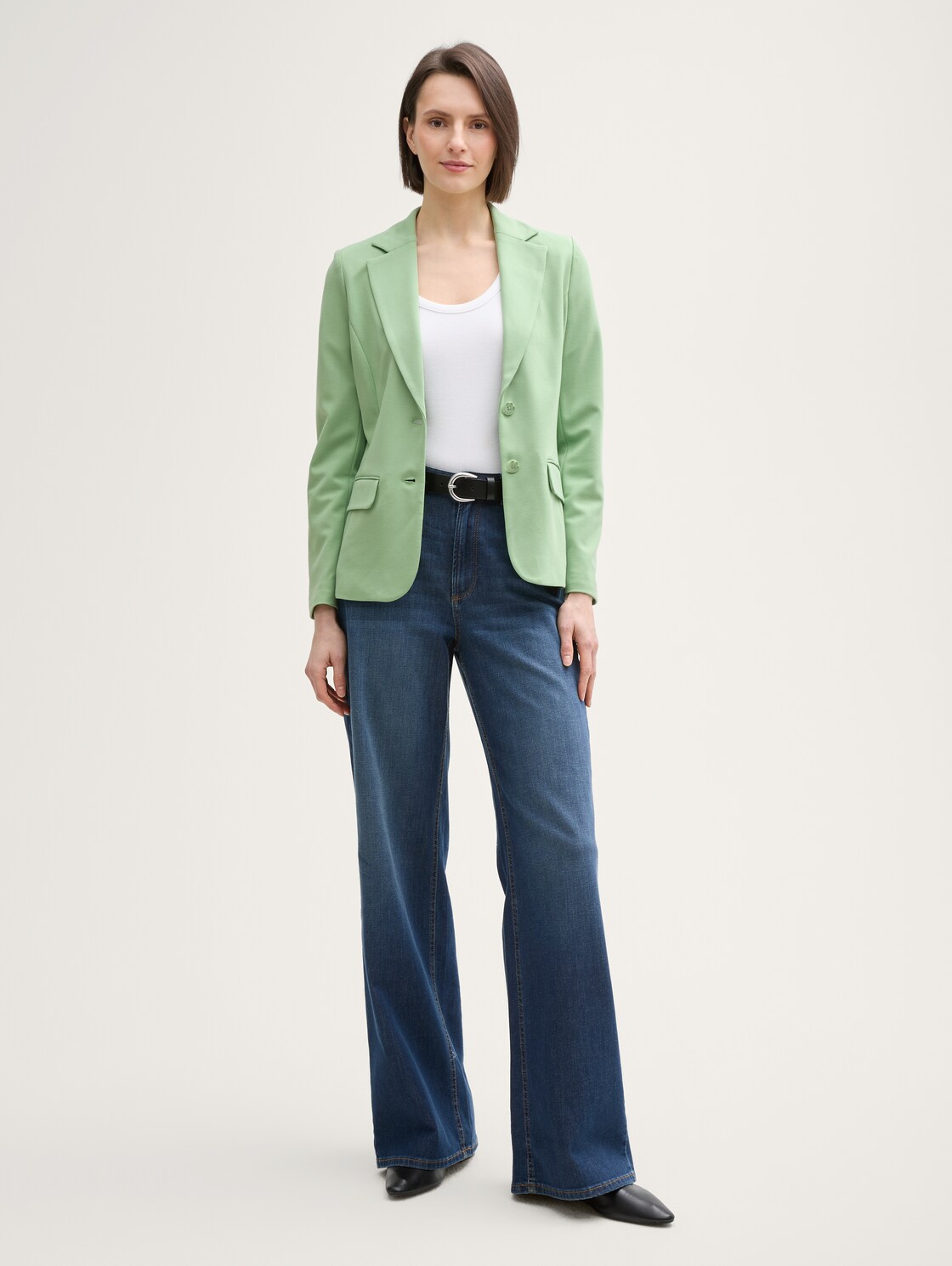 Slim Fit Jersey Blazer - true green