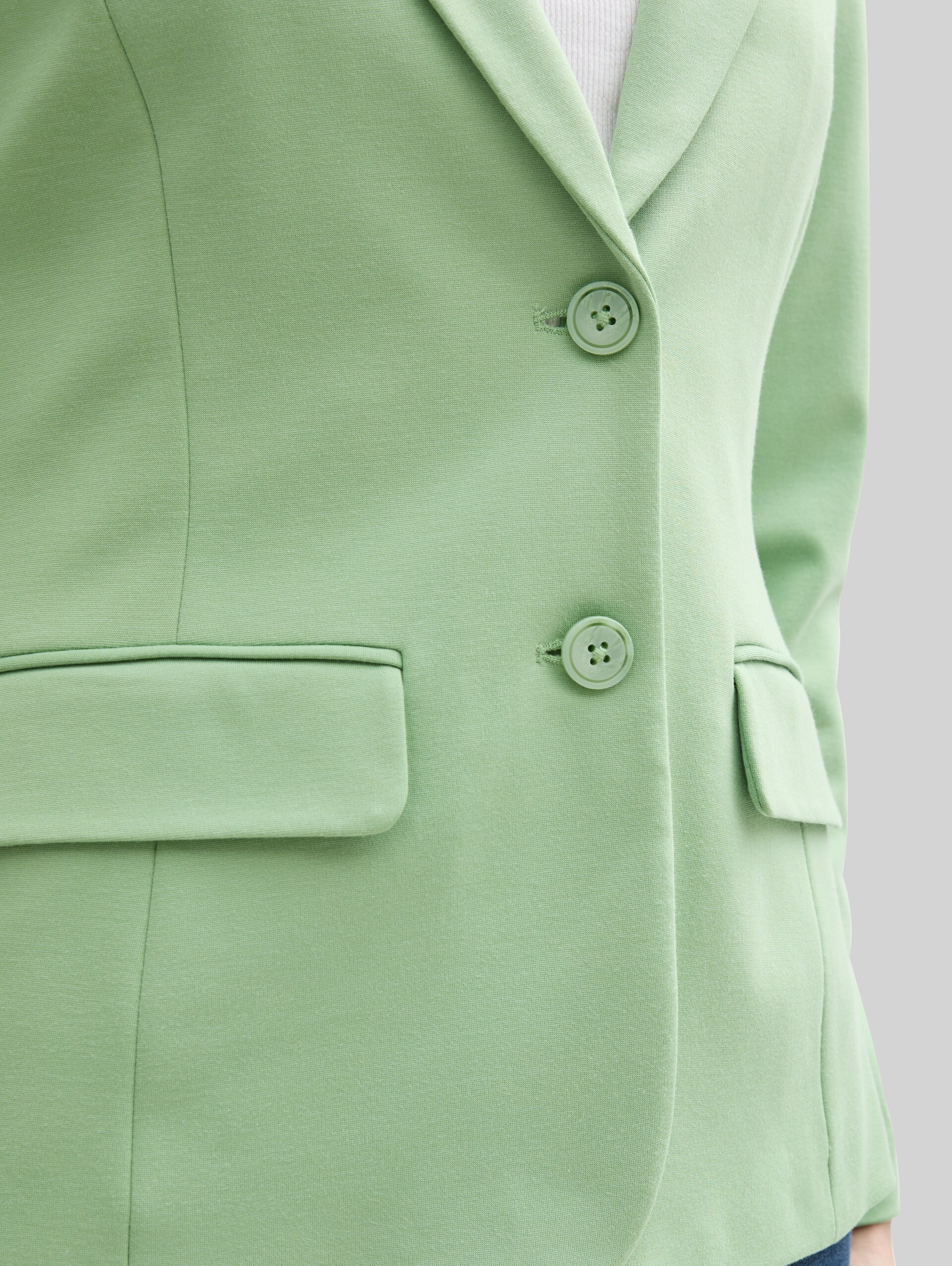 Slim fit jersey blazer - true green
