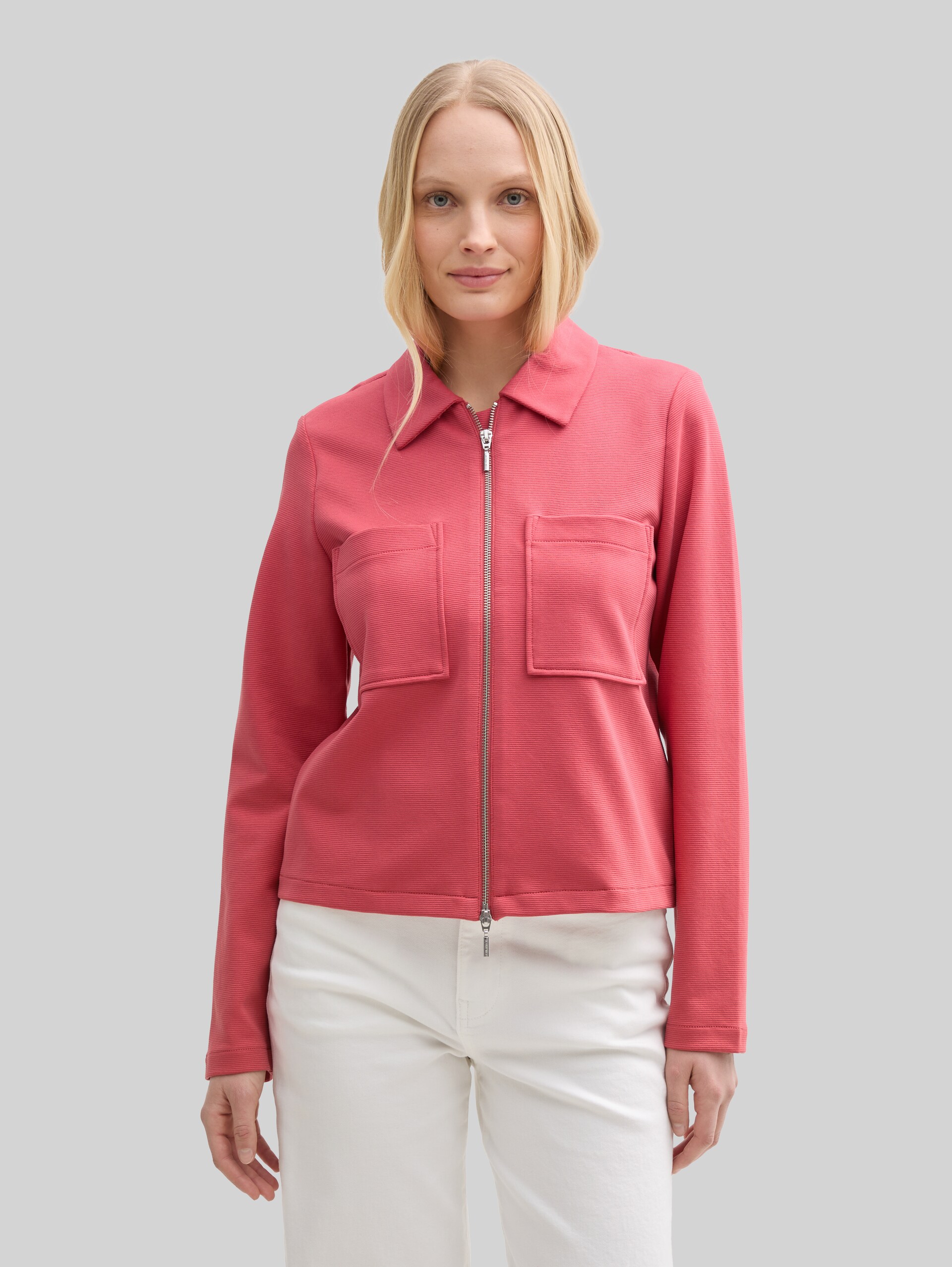 Jacket with breast pockets - Berry Red