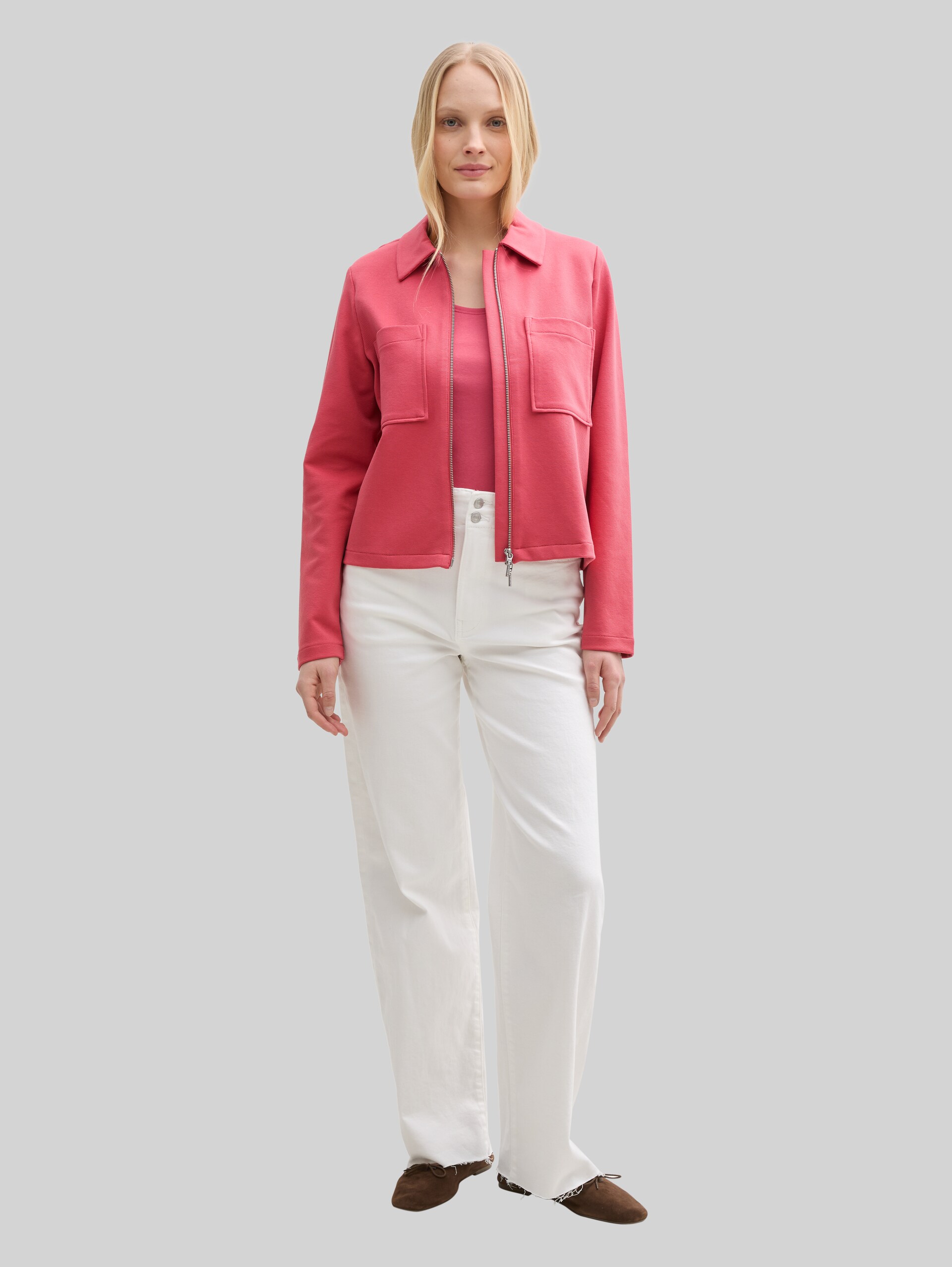 Jacket with breast pockets - Berry Red