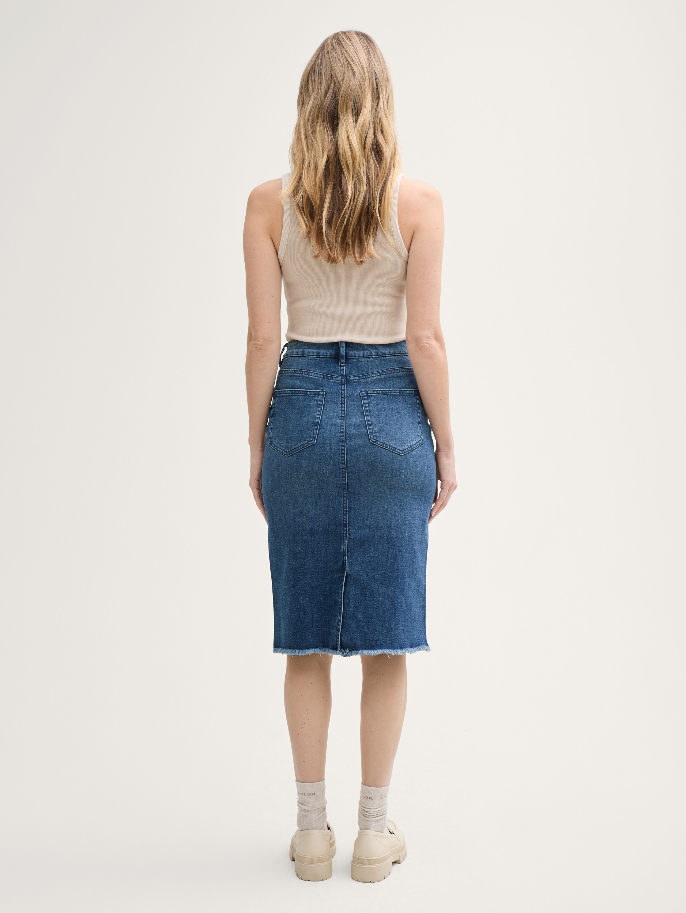 Midi-Jeansrock mit Schlitz - 2