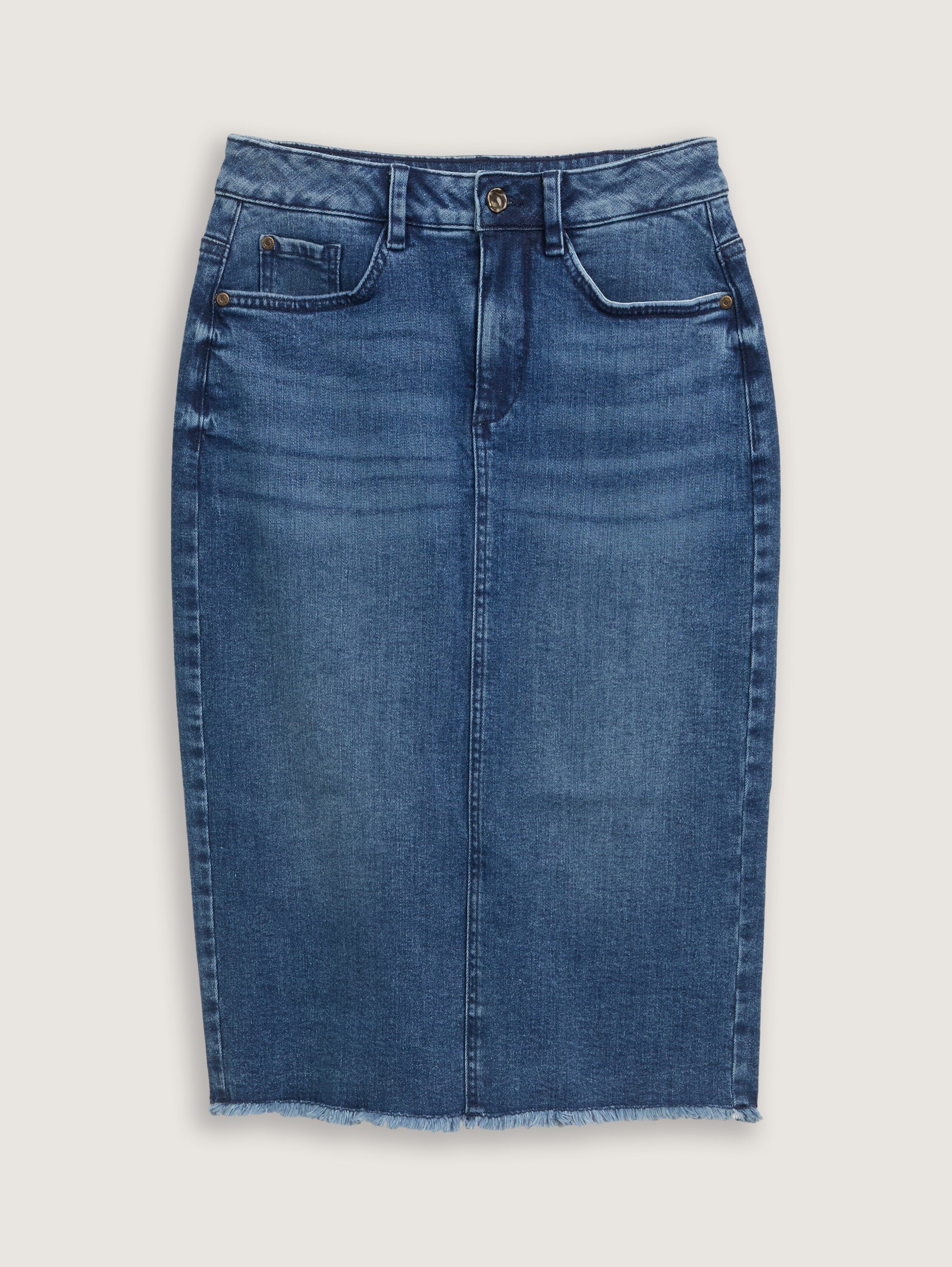Midi-Jeansrock mit Schlitz - 3