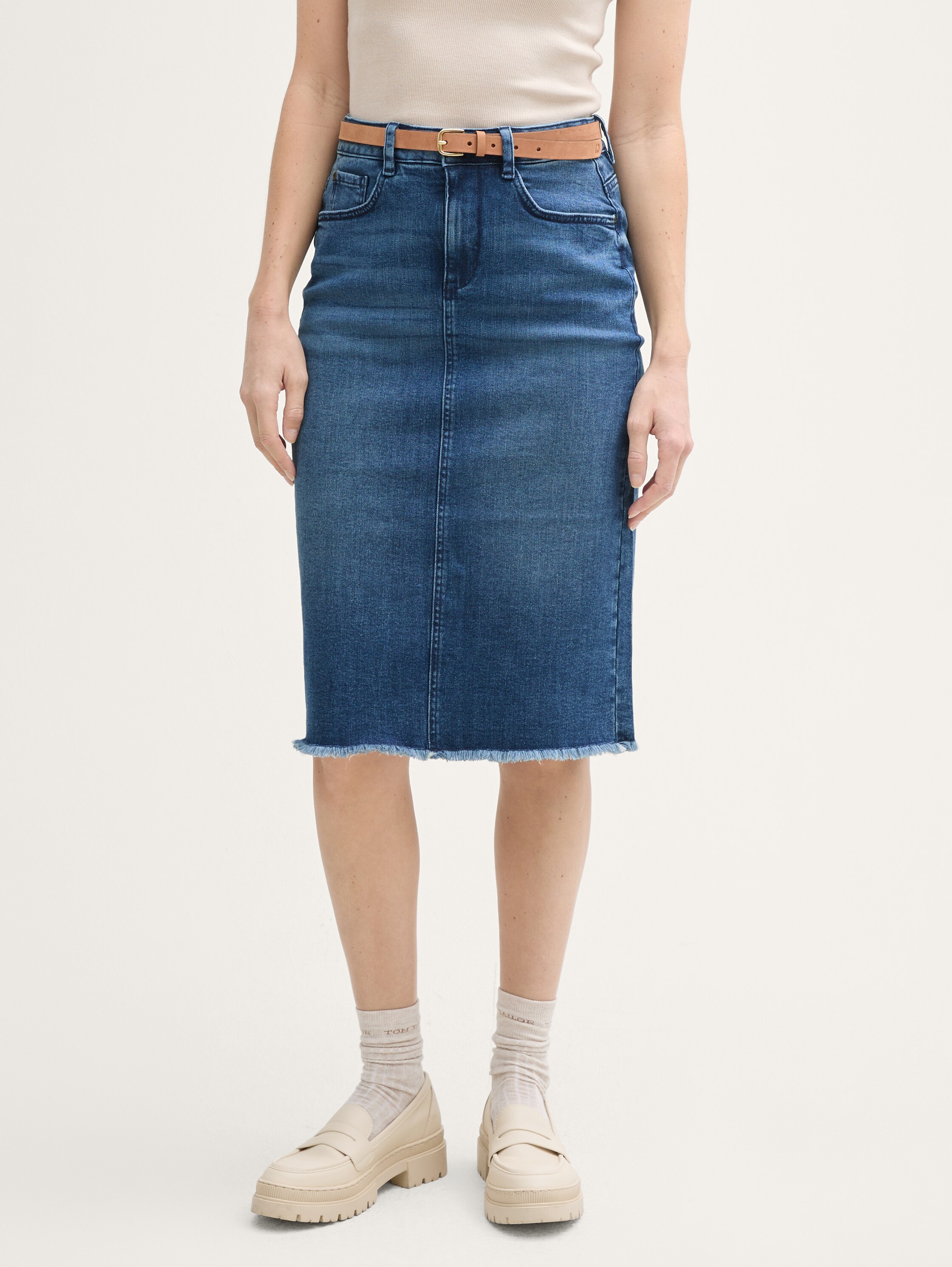 Midi-Jeansrock mit Schlitz - 5