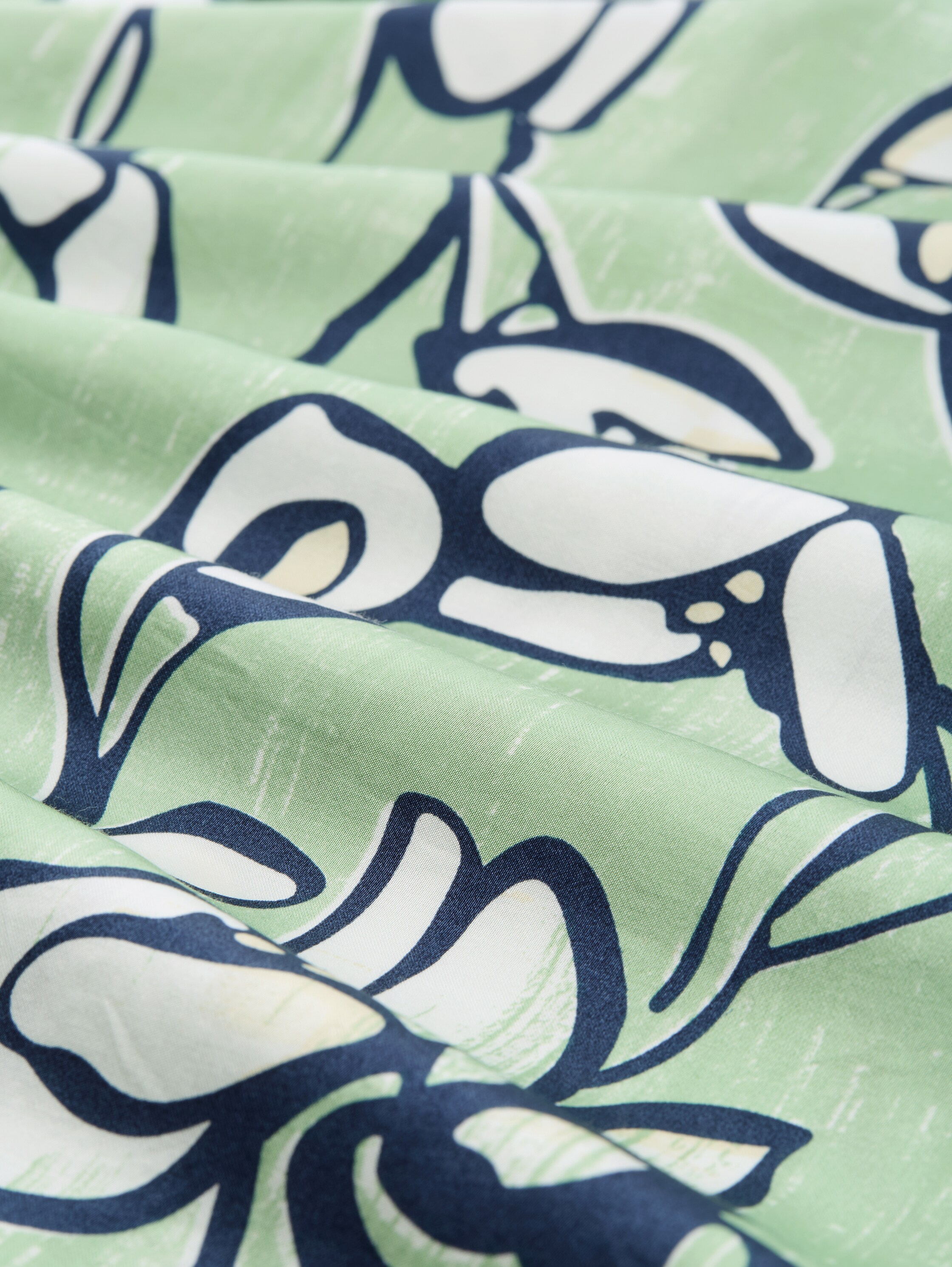 High Waist Satin Midi-Rock - fresh_spring_floral_design - 