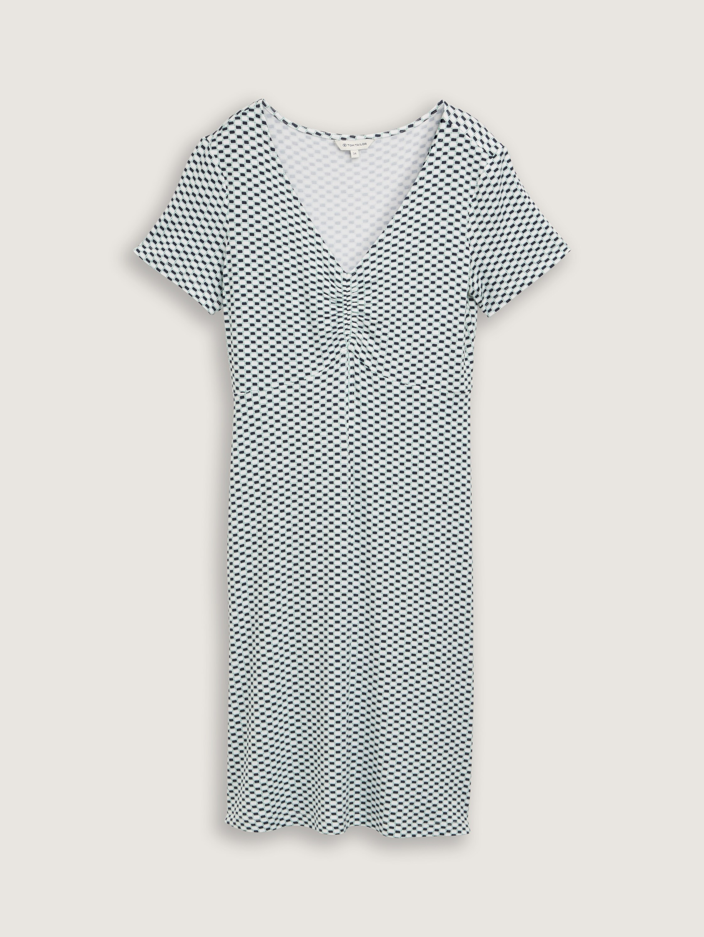 Kleid mit Raffungen - green_white_tile_minimal - 