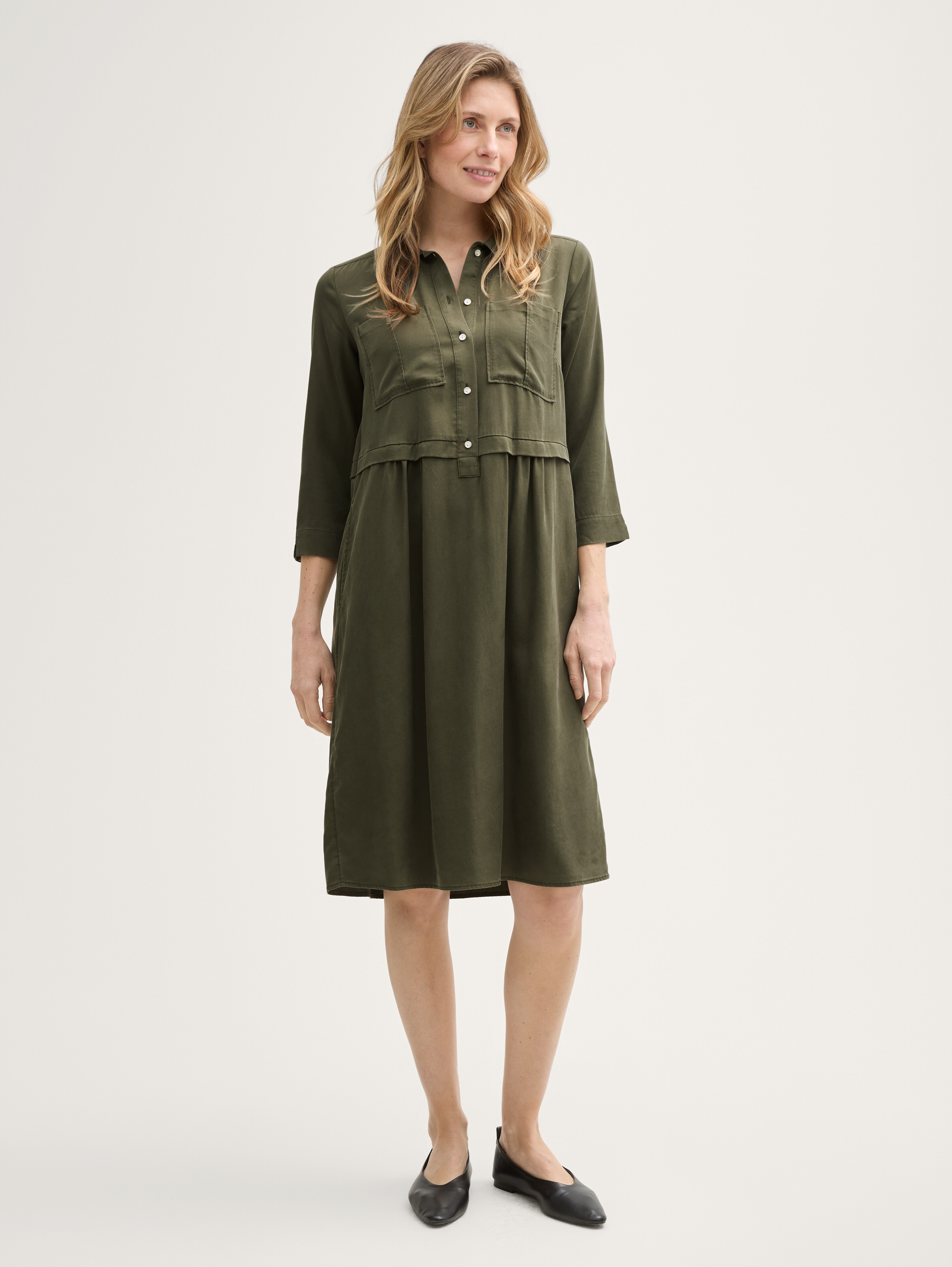 Blusenkleid im Utility-Look von Women, Deep Forest Green