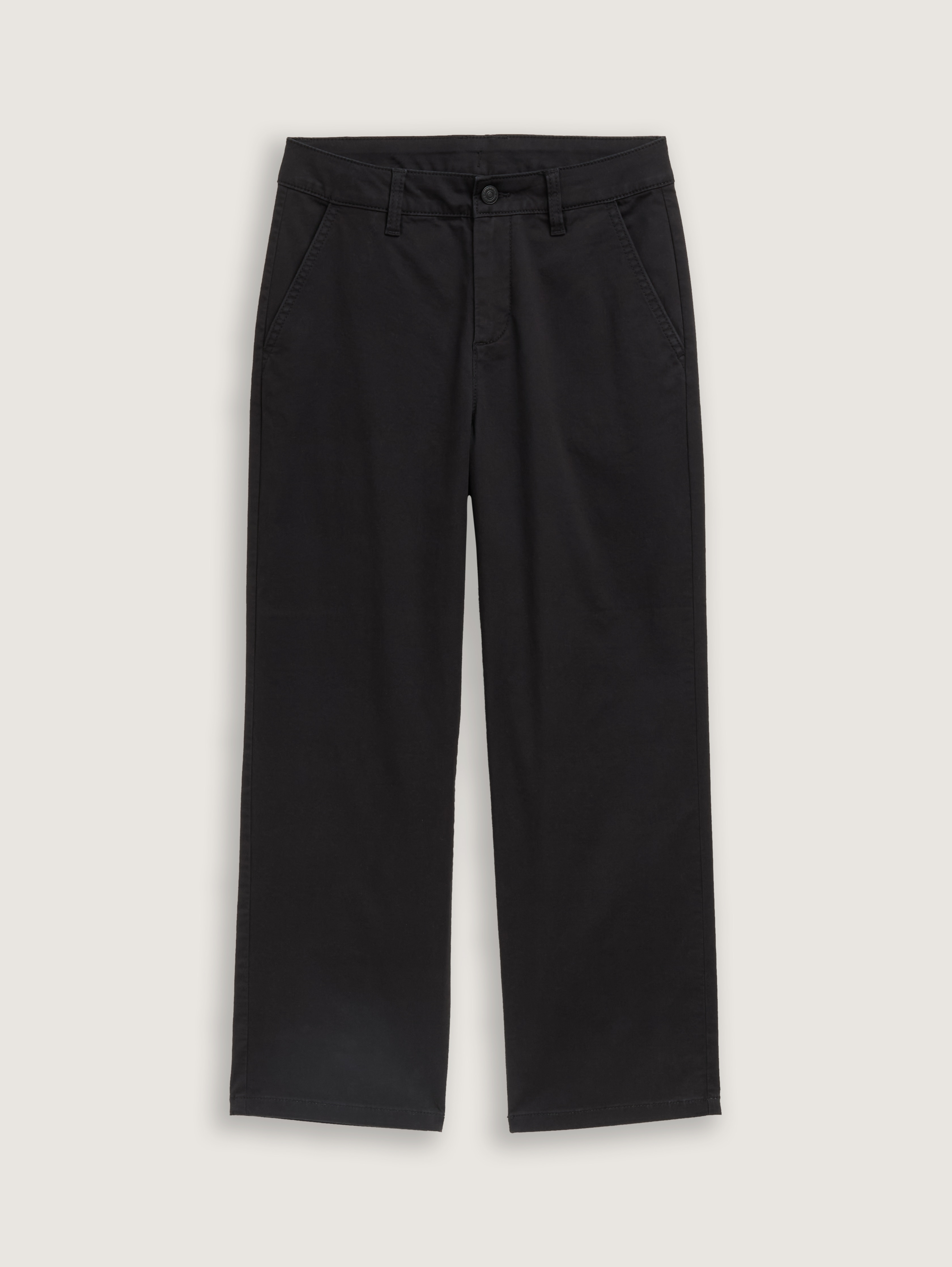 Baggy Fit Chino Hose von Teen Boys, heavy black