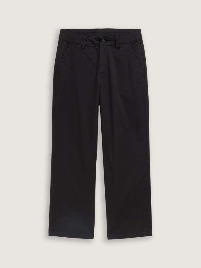 Baggy chino broek door Teen Boys, heavy black