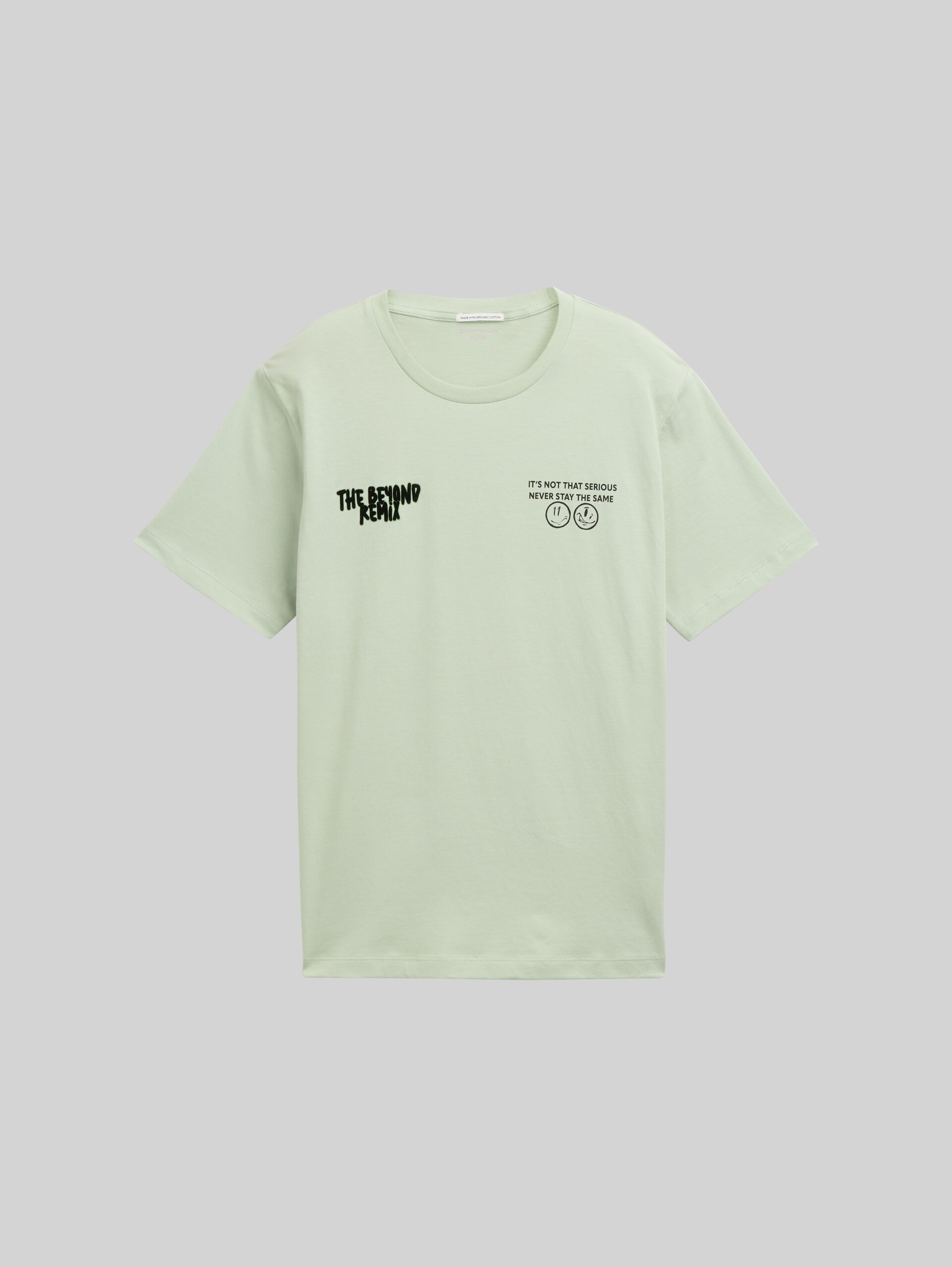 T-shirt with print - light grayish green - Front product view
