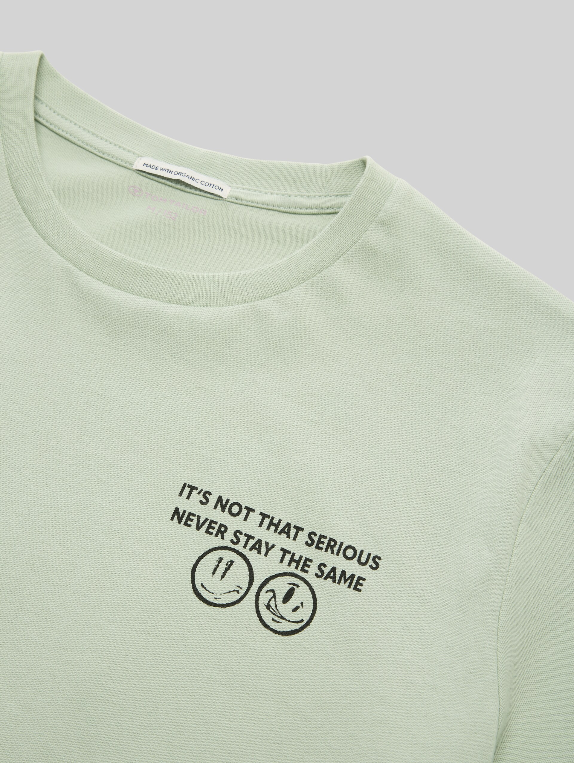 T-shirt with print - light grayish green - Detail model view