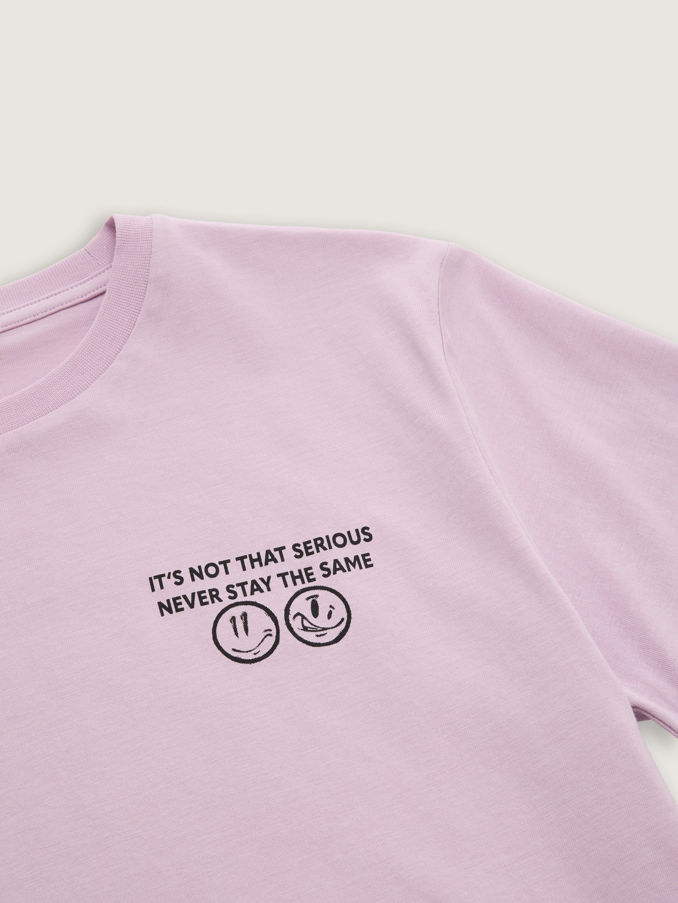 T-Shirt mit Print - grayish_pink - 