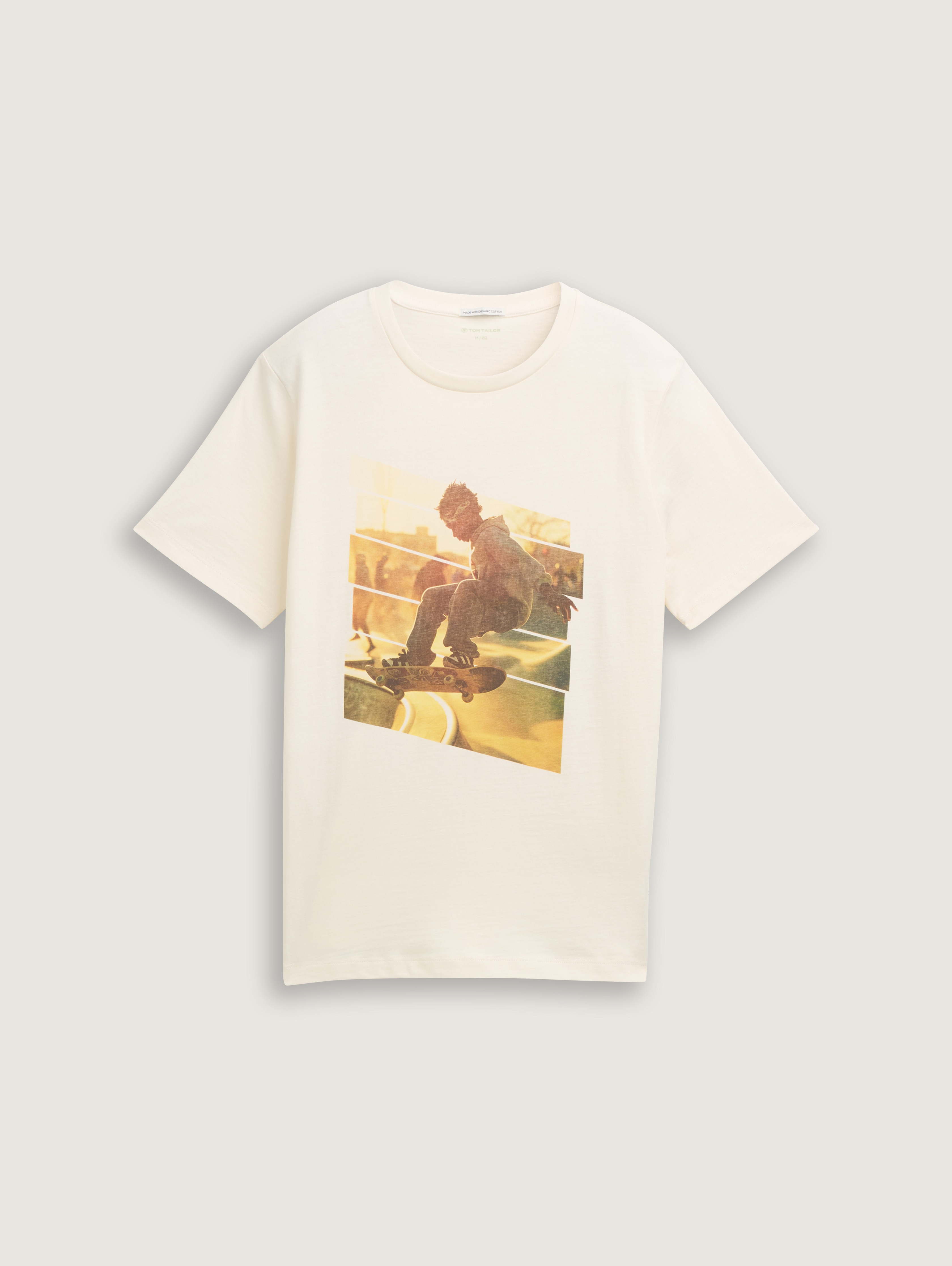 T-Shirt mit Print von Teen Boys, Wool White