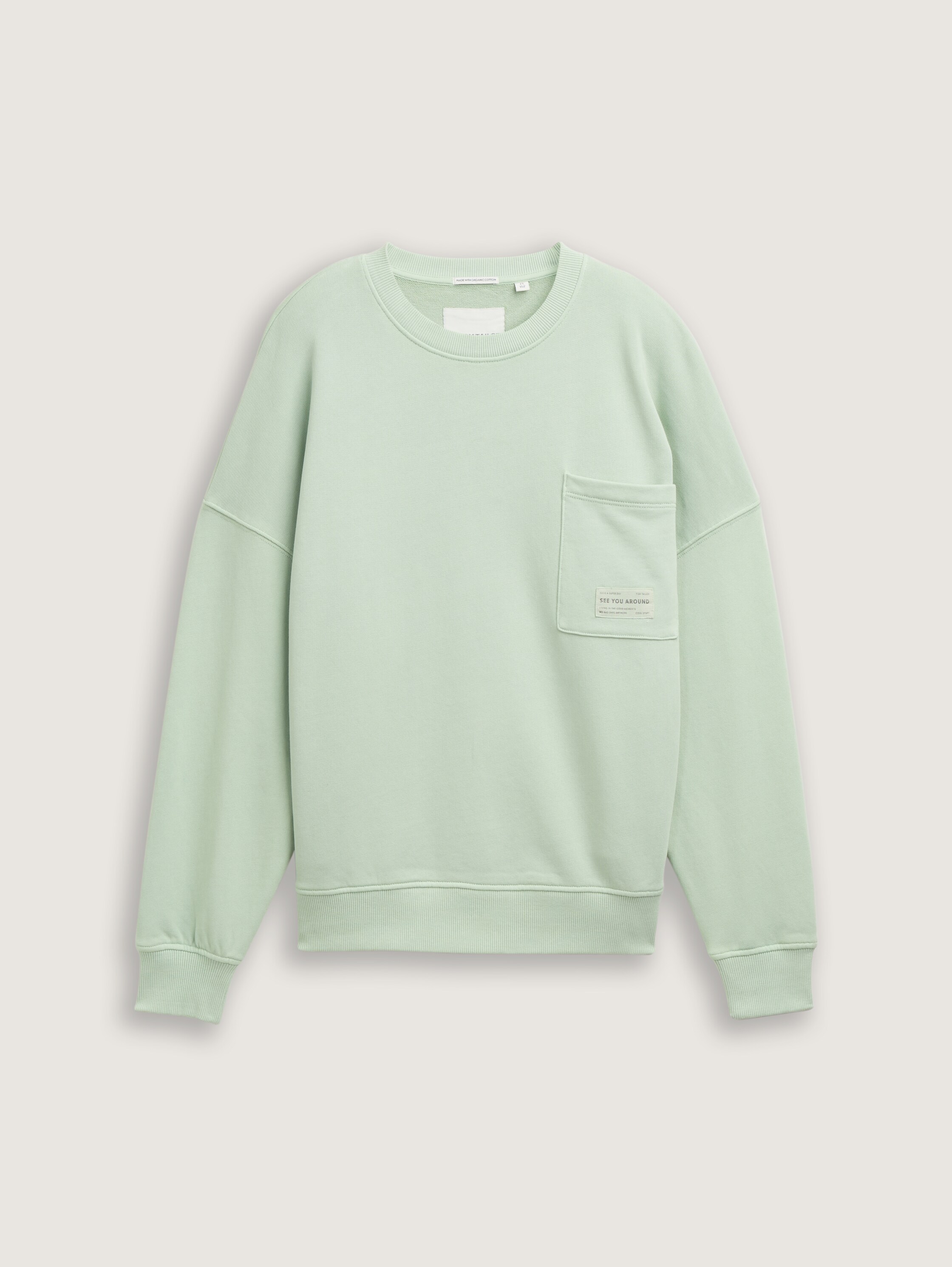 Oversize Sweatshirt mit Brusttasche - 1