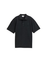 Geselecteerd, Oversized polo met logobadge door Tom Tailor, zwart